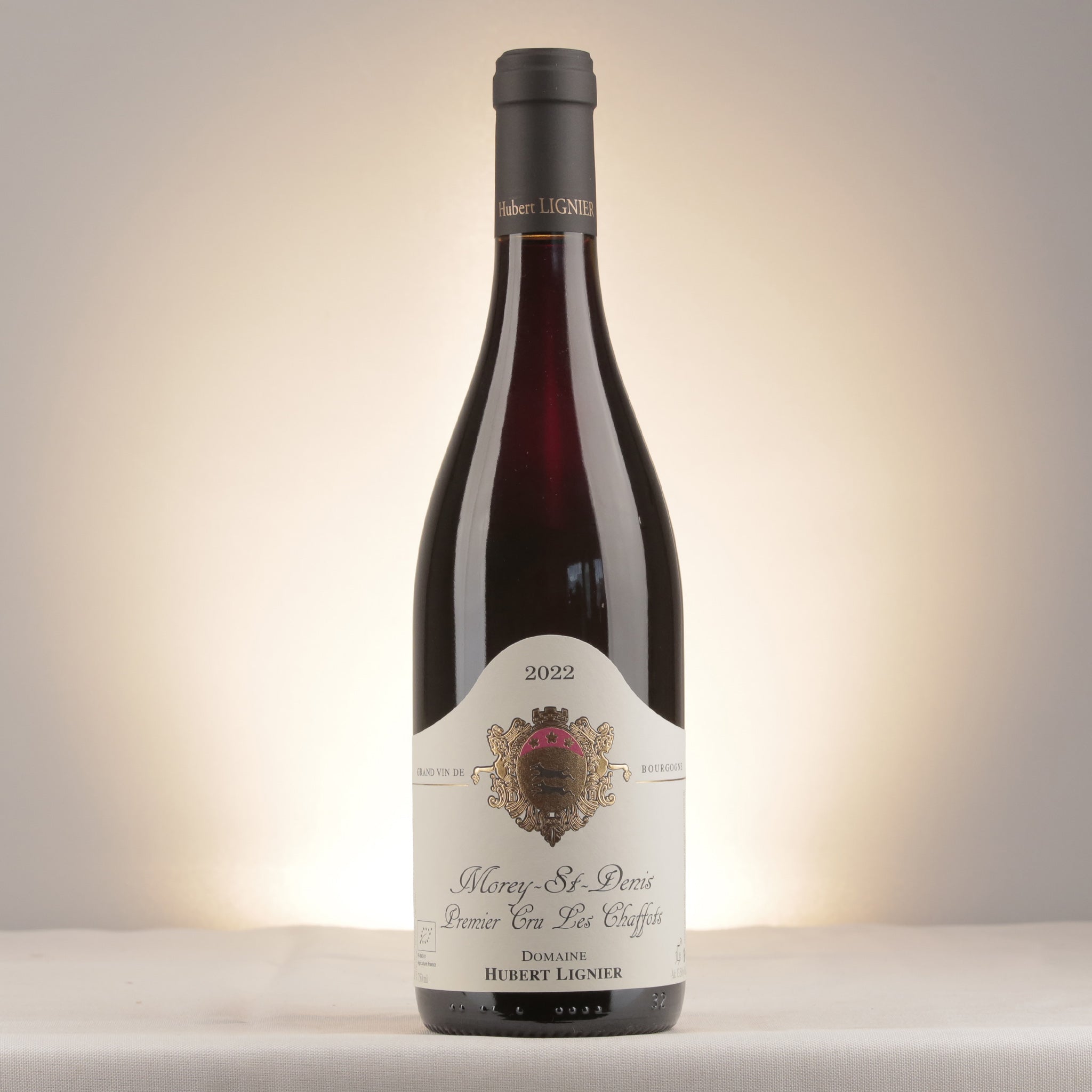 Hubert Lignier Morey-Saint-Denis 1er Cru Les Chaffots 2022 Bottle front