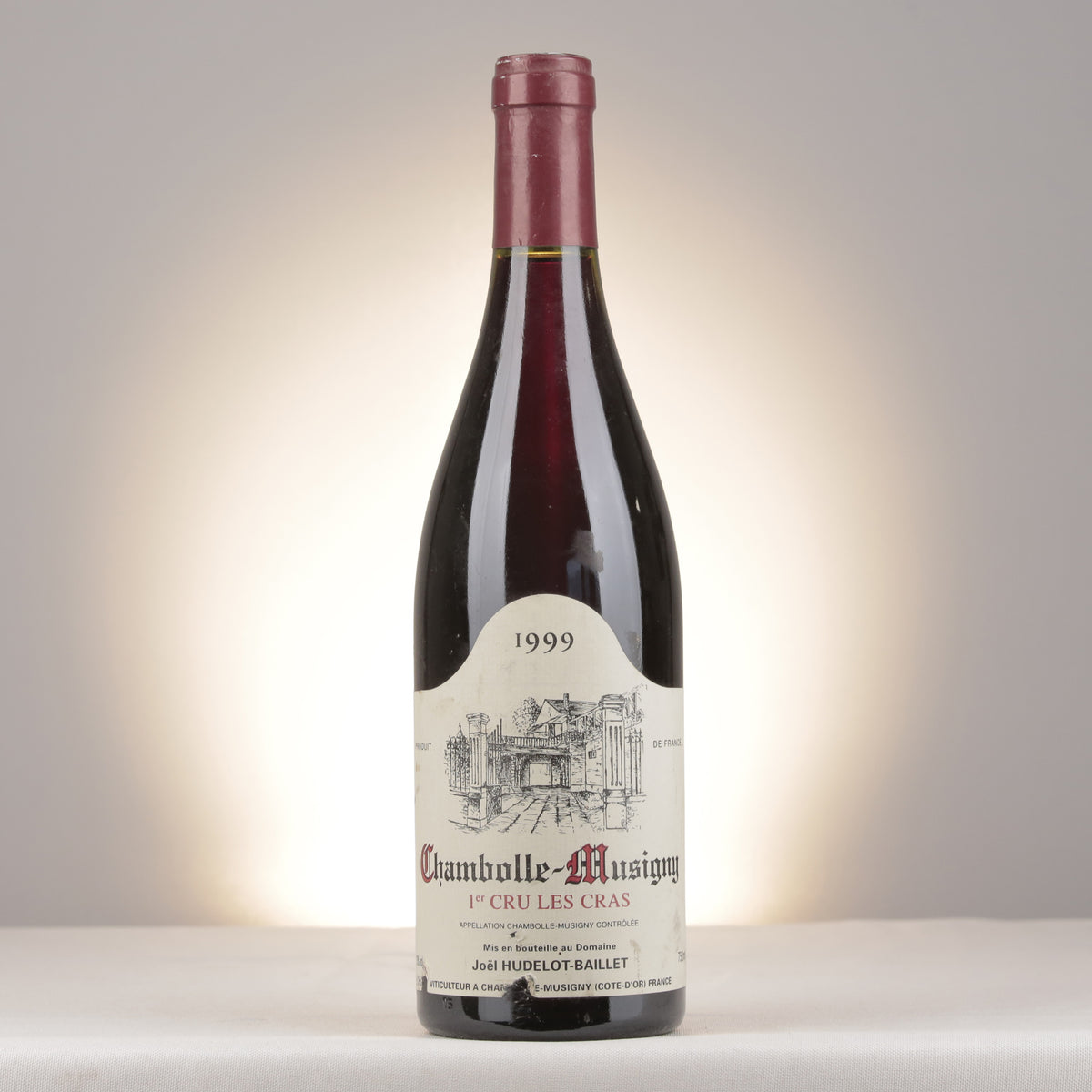 Hudelot-Baillet Chambolle-Musigny 1er Cru Les Cras 1999 Bottle front
