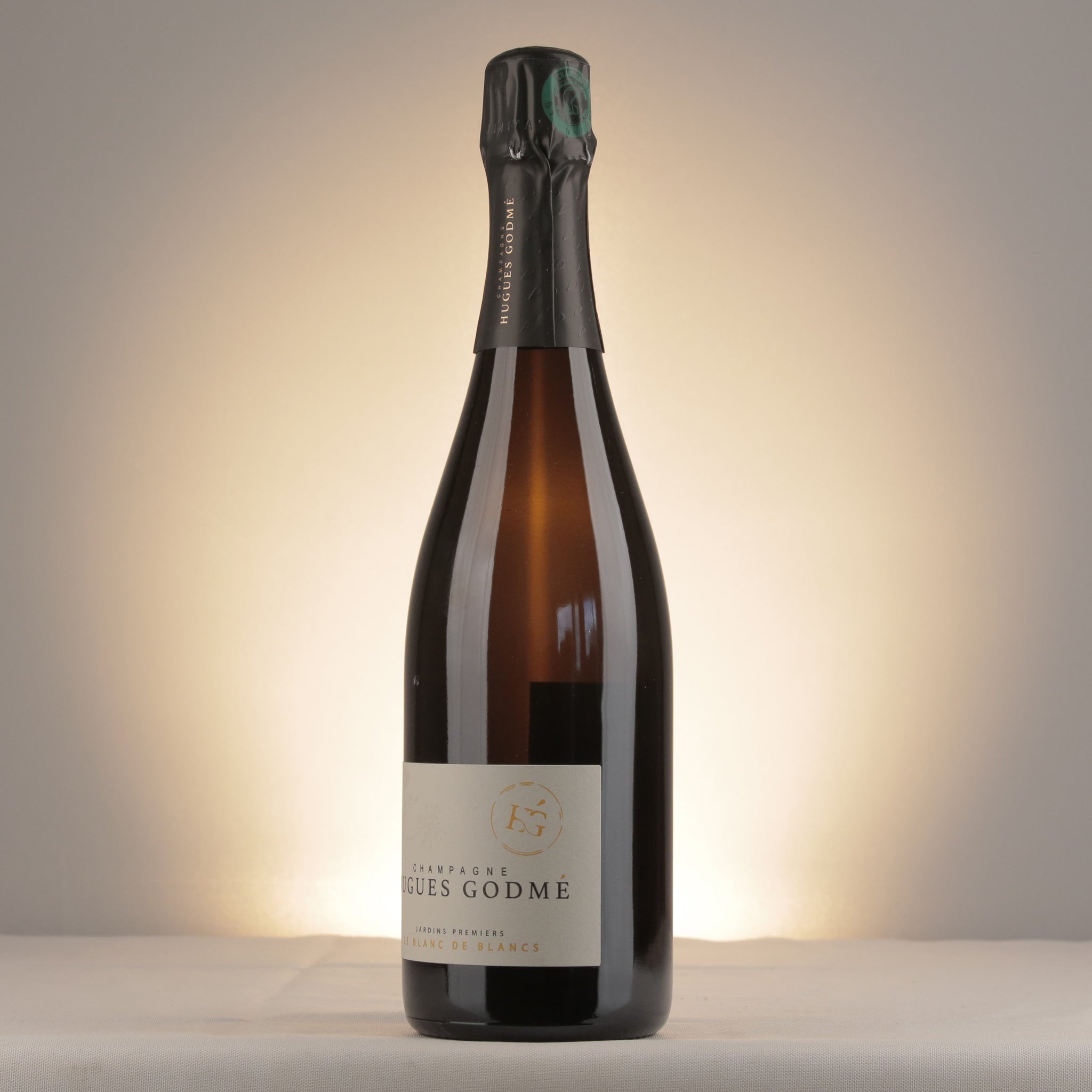 Champagne Hugues Godmé 1er Cru Blanc de Blancs NV Bottle detail