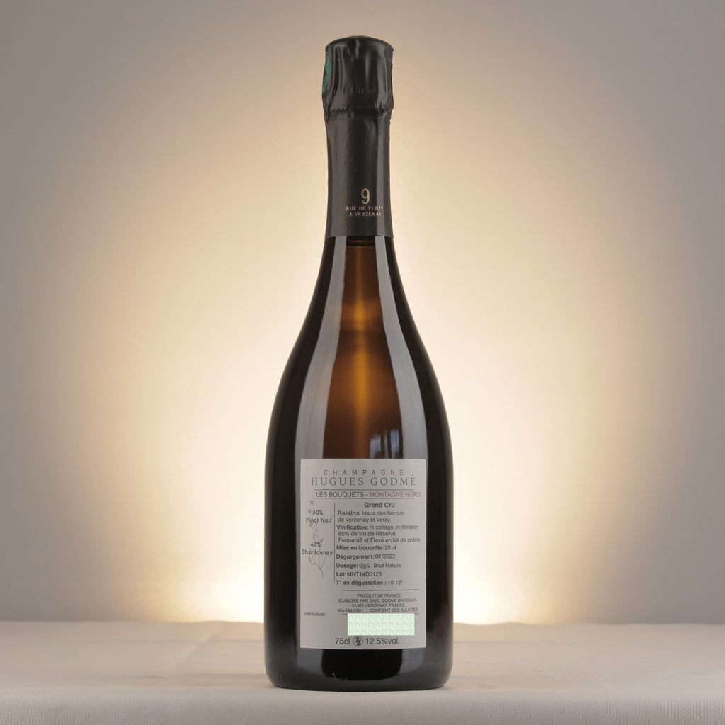 Champagne Hugues Godmé Grand Cru Montagne Nord NV Bottle back