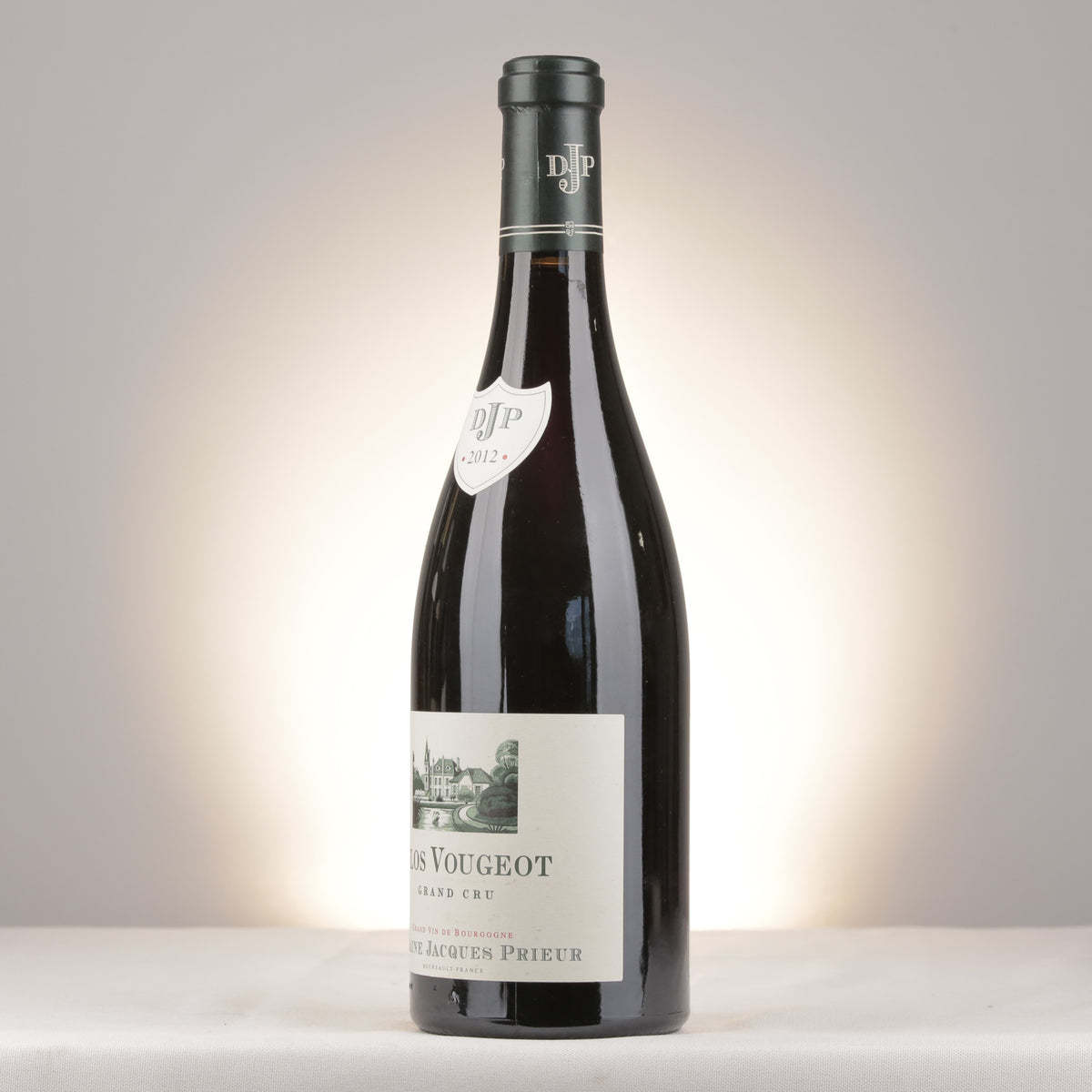 Jacques Prieur Clos de Vougeot Grand Cru 2012 Bottle turned left