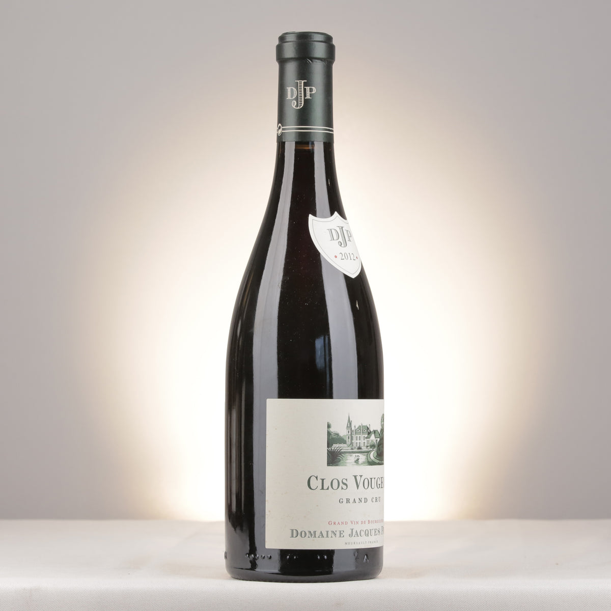 Jacques Prieur Clos de Vougeot Grand Cru 2012 Bottle turned right