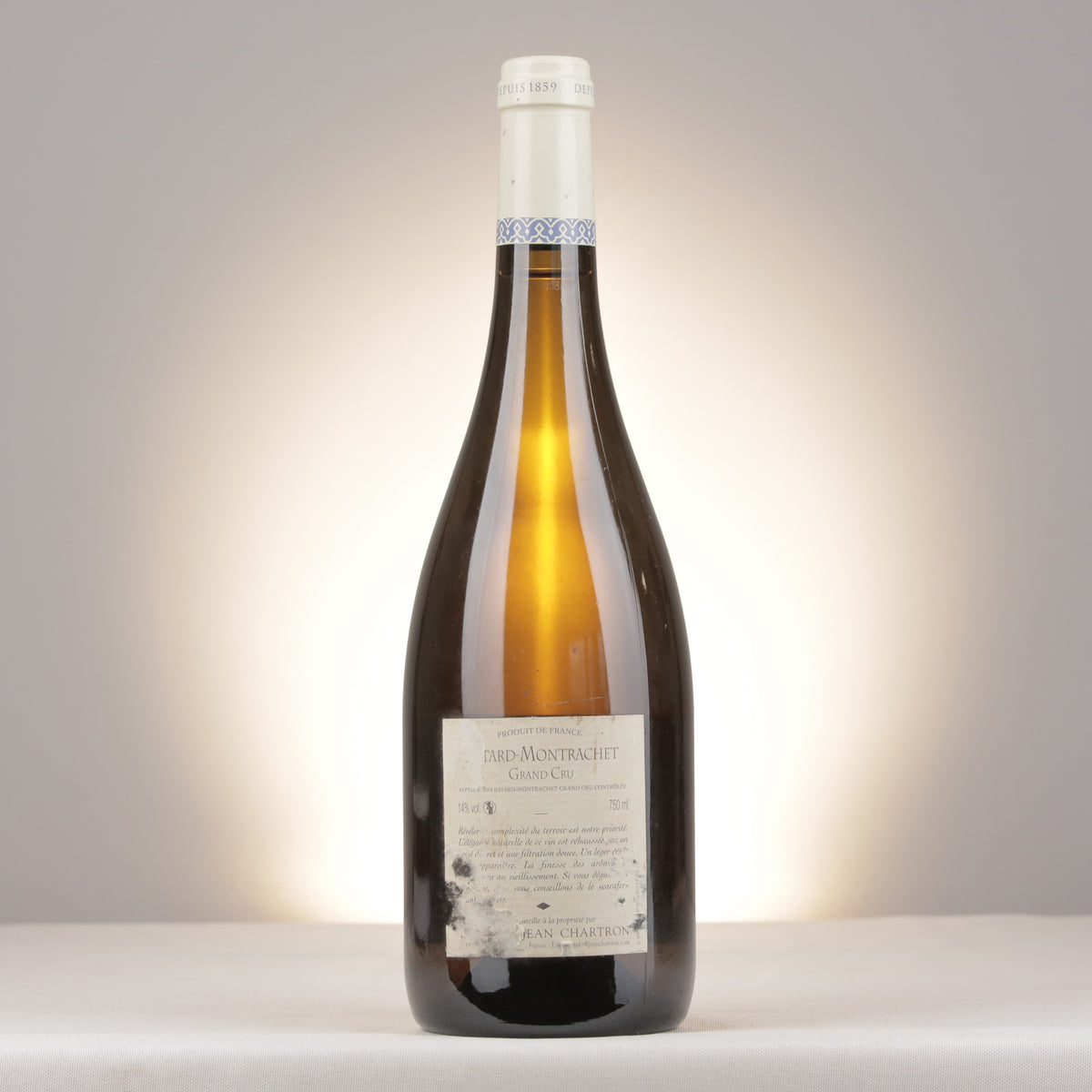 Domaine Jean Chartron Bâtard-Montrachet Grand Cru 2008 Bottle back