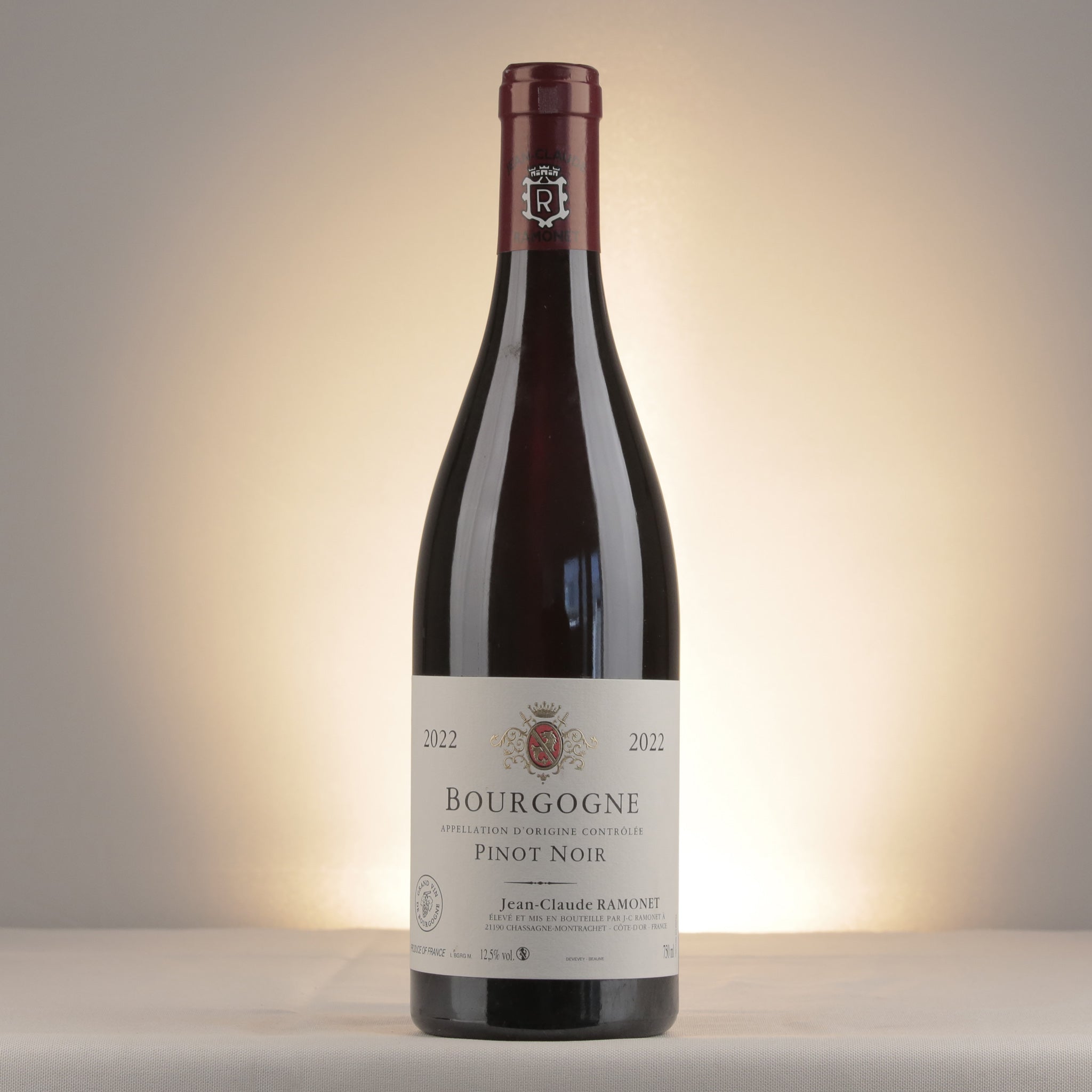 Jean-Claude Ramonet Bourgogne Pinot Noir 2022 Bottle front