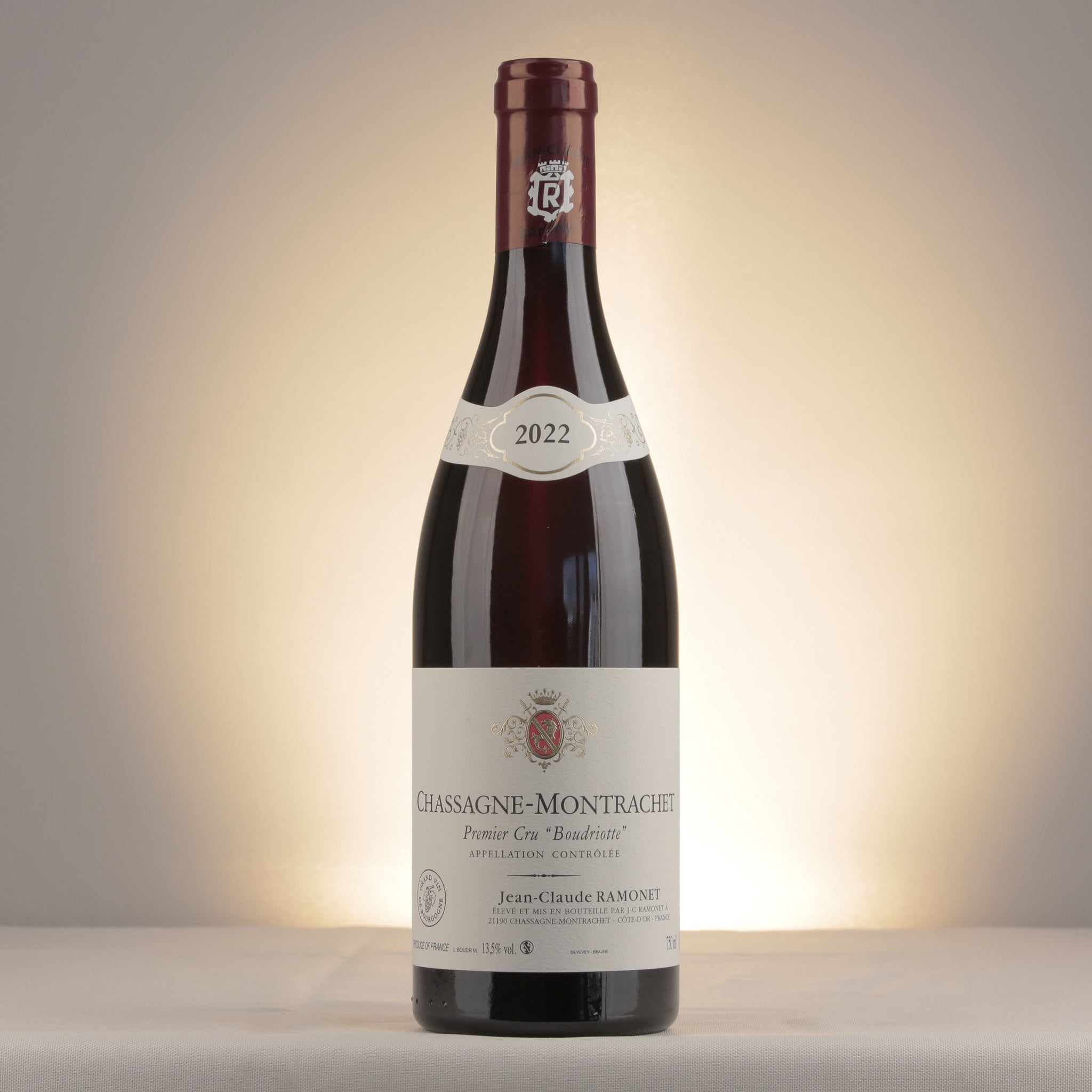 Jean-Claude Ramonet Chassagne-Montrachet 1er Cru "Boudriotte" 2022 Bottle front