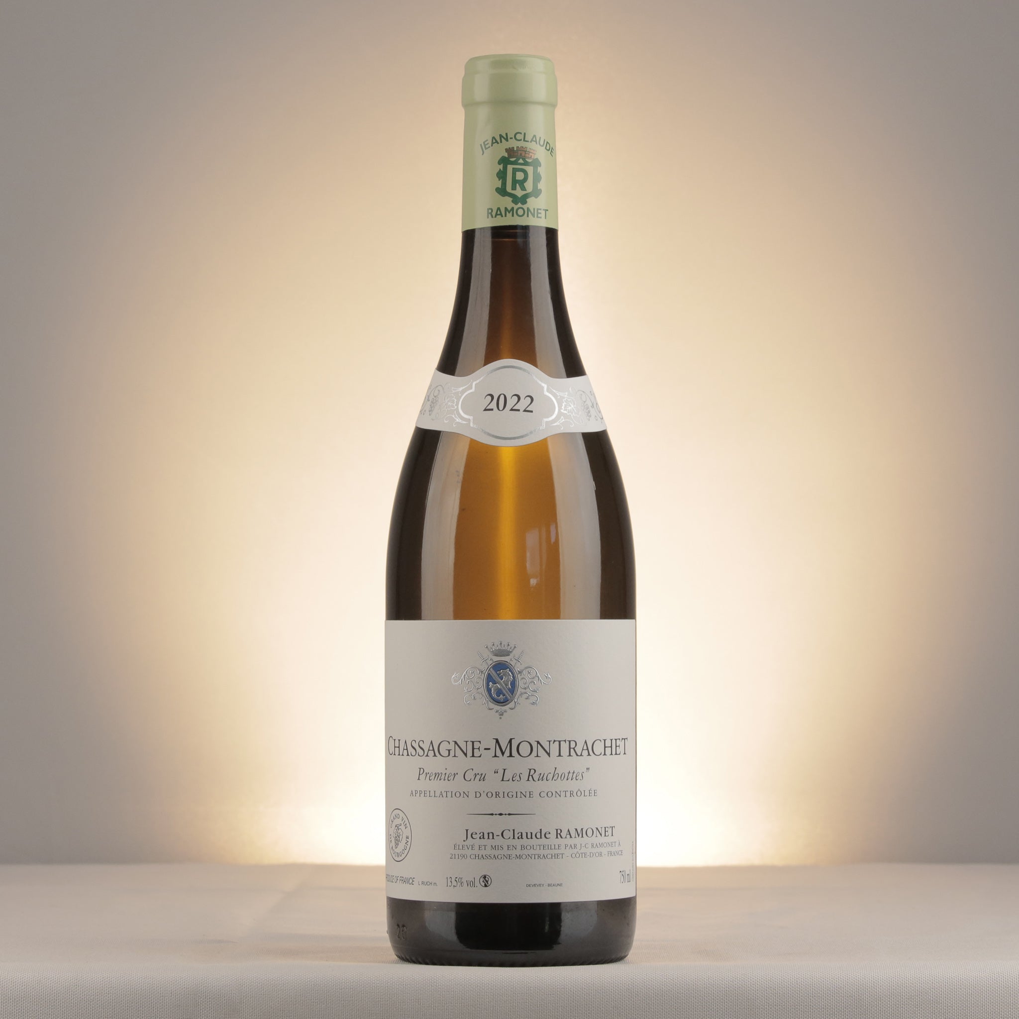 Jean-Claude Ramonet Chassagne-Montrachet 1er Cru Les Ruchottes 2022 Bottle front