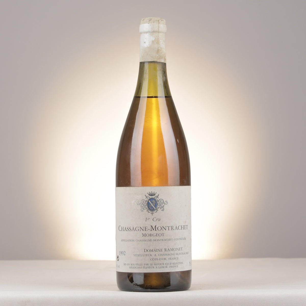 Jean-Claude Ramonet Chassagne-Montrachet 1er Cru "Morgeot" Blanc 1992 Bottle front