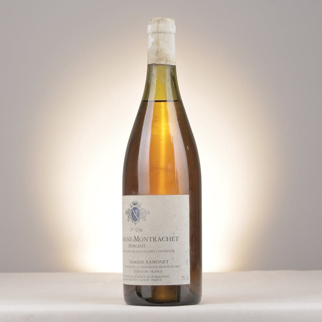 Jean-Claude Ramonet Chassagne-Montrachet 1er Cru "Morgeot" Blanc 1992 Bottle turned left