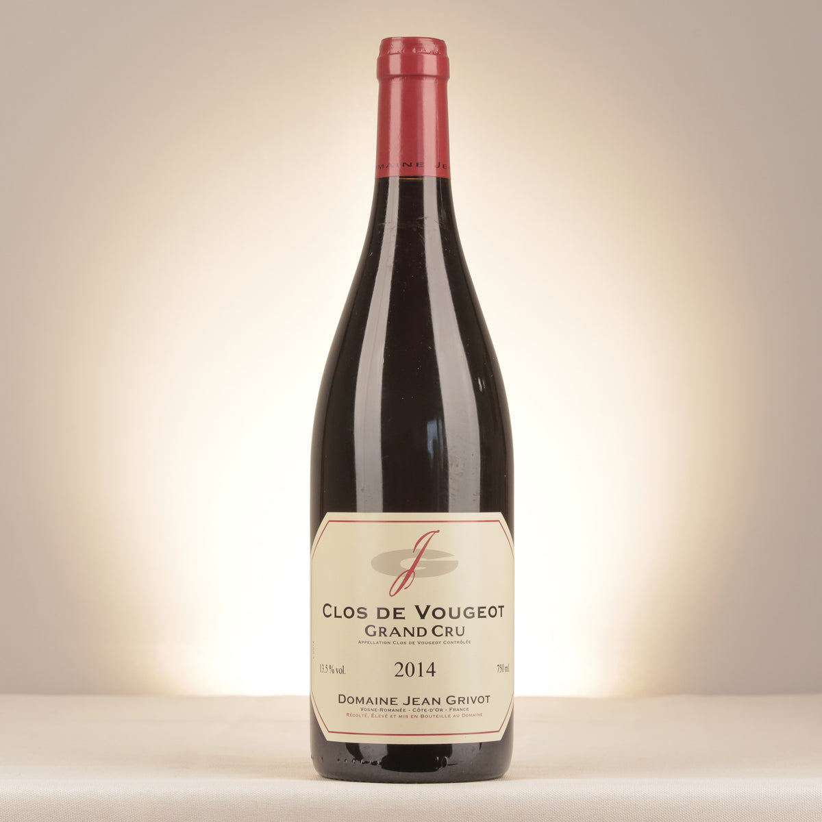 Jean Grivot Clos de Vougeot Grand Cru 2014 Bottle front