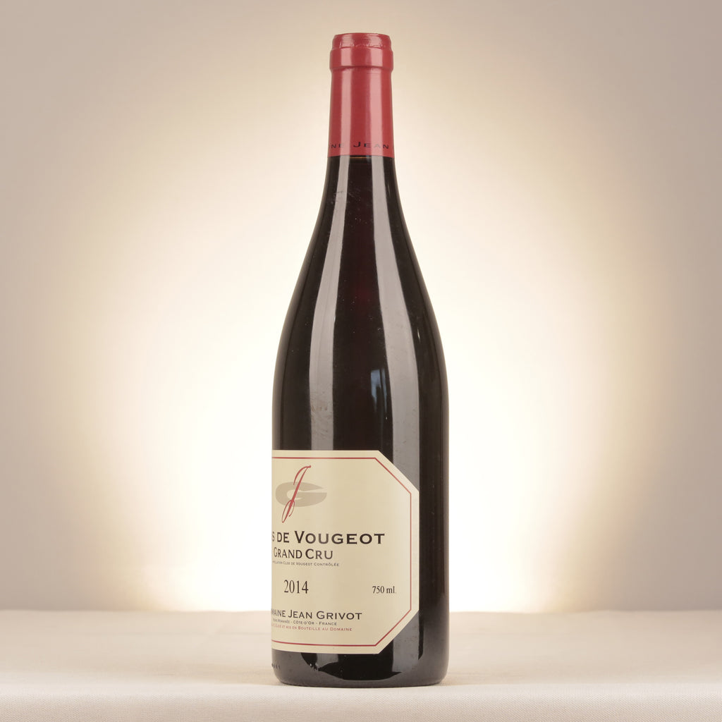 Jean Grivot Clos de Vougeot Grand Cru 2014 Bottle turned left