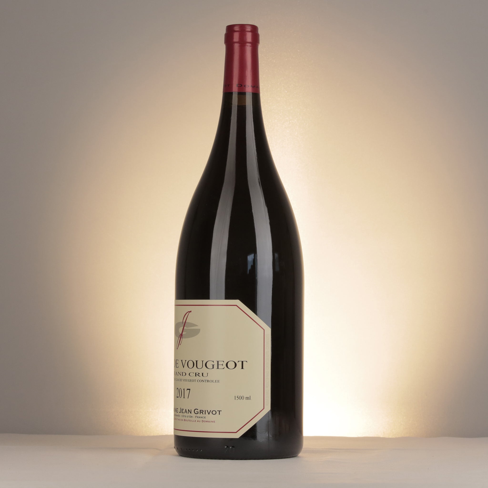 Jean Grivot Clos de Vougeot Grand Cru 2017 Magnum label