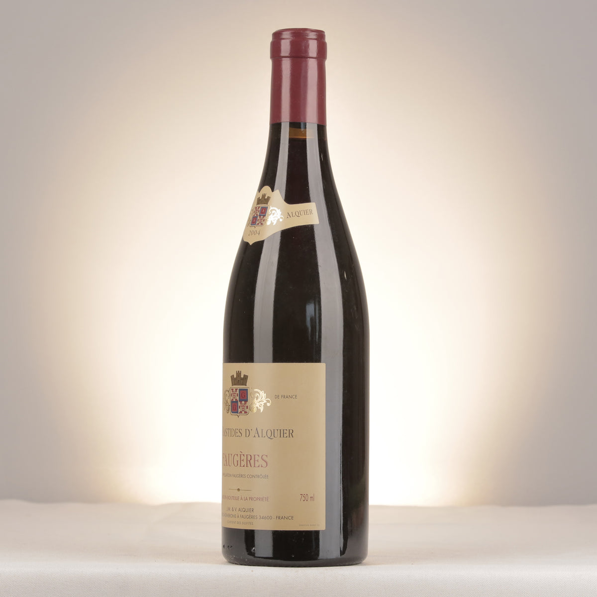 Jean-Michel Alquier Les Bastides d'Alquier Faugères 2004 Bottle turned left
