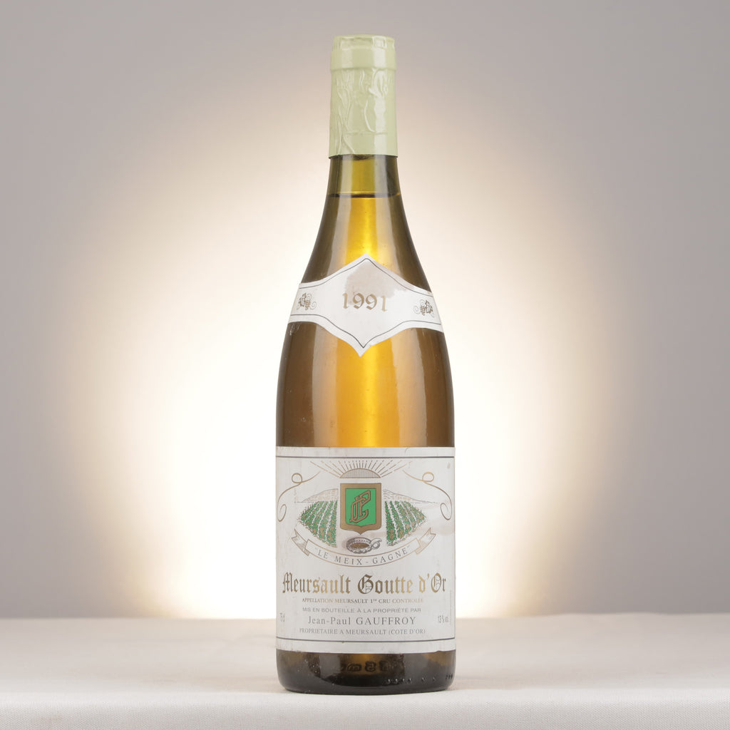 Jean-Paul Gauffroy Meursault 1er Cru Goutte d'Or 1991 Bottle front