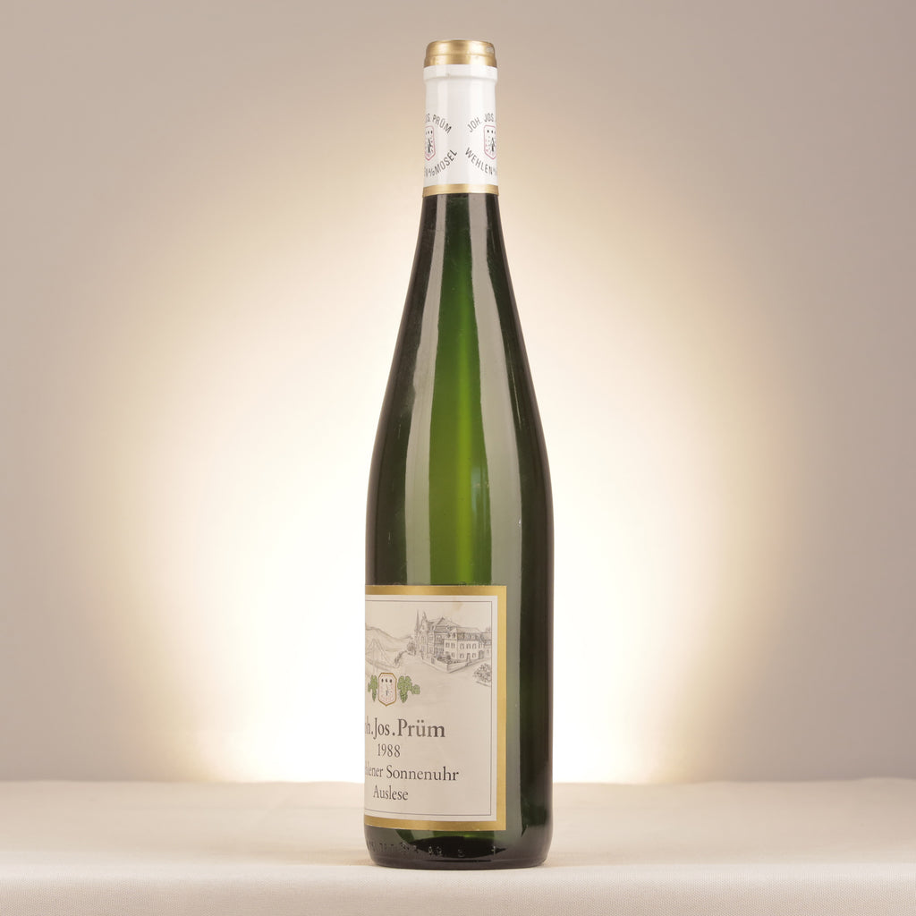 Joh. Jos. Prüm Wehlener Sonnenuhr Riesling Auslese Mosel 1988 Bottle turned left