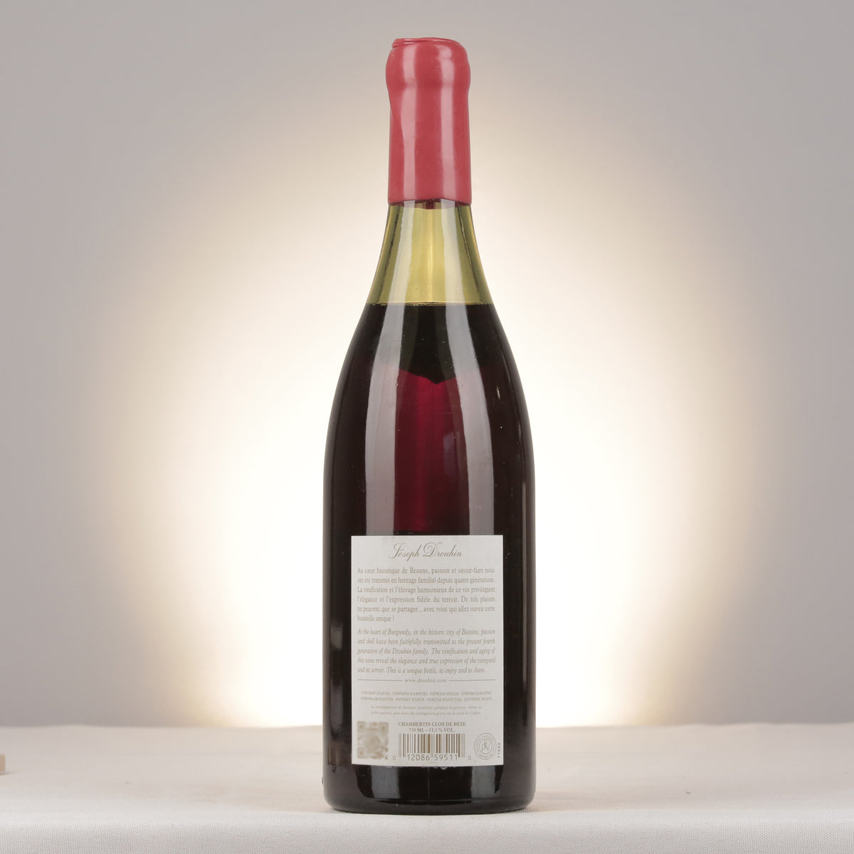 Joseph Drouhin Chambertin-Clos de Bèze Grand Cru 1978 Bottle back