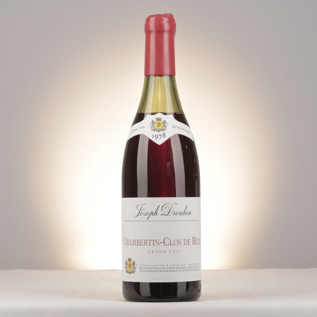 Joseph Drouhin Chambertin-Clos de Bèze Grand Cru 1978 Bottle front