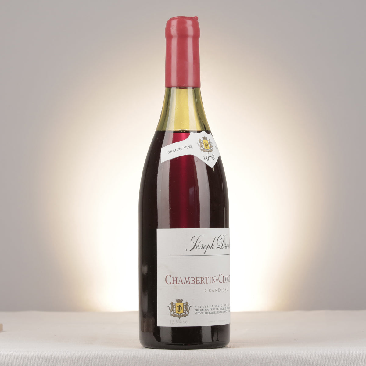 Joseph Drouhin Chambertin-Clos de Bèze Grand Cru 1978 Bottle turned right
