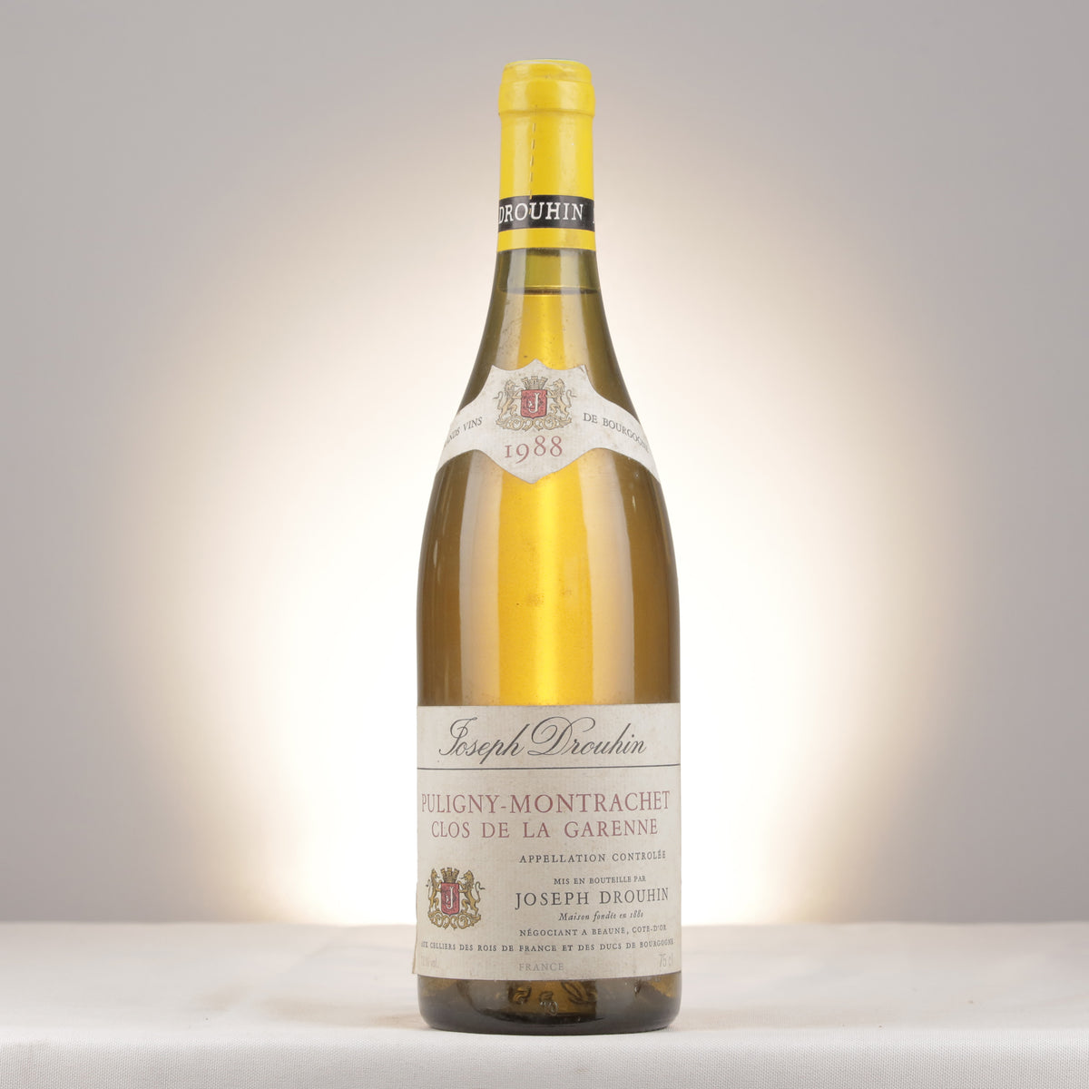 Joseph Drouhin Puligny-Montrachet 1er Cru La Garenne 1988 Bottle front