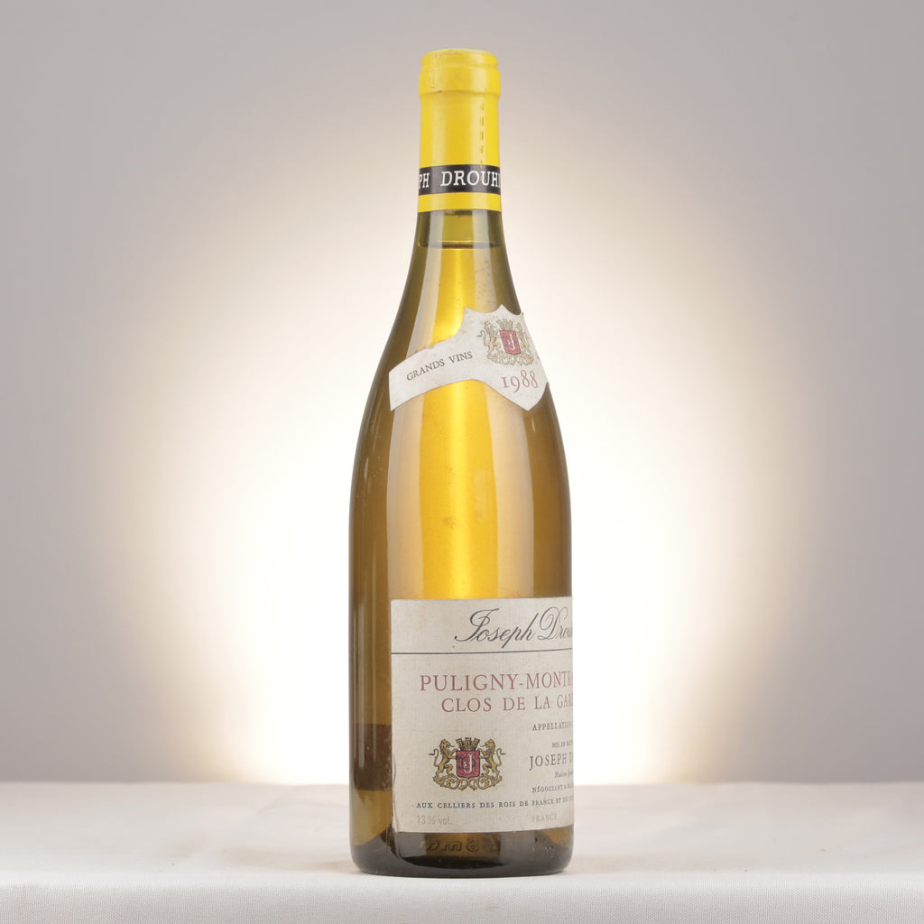 Joseph Drouhin Puligny-Montrachet 1er Cru La Garenne 1988 Bottle turned right