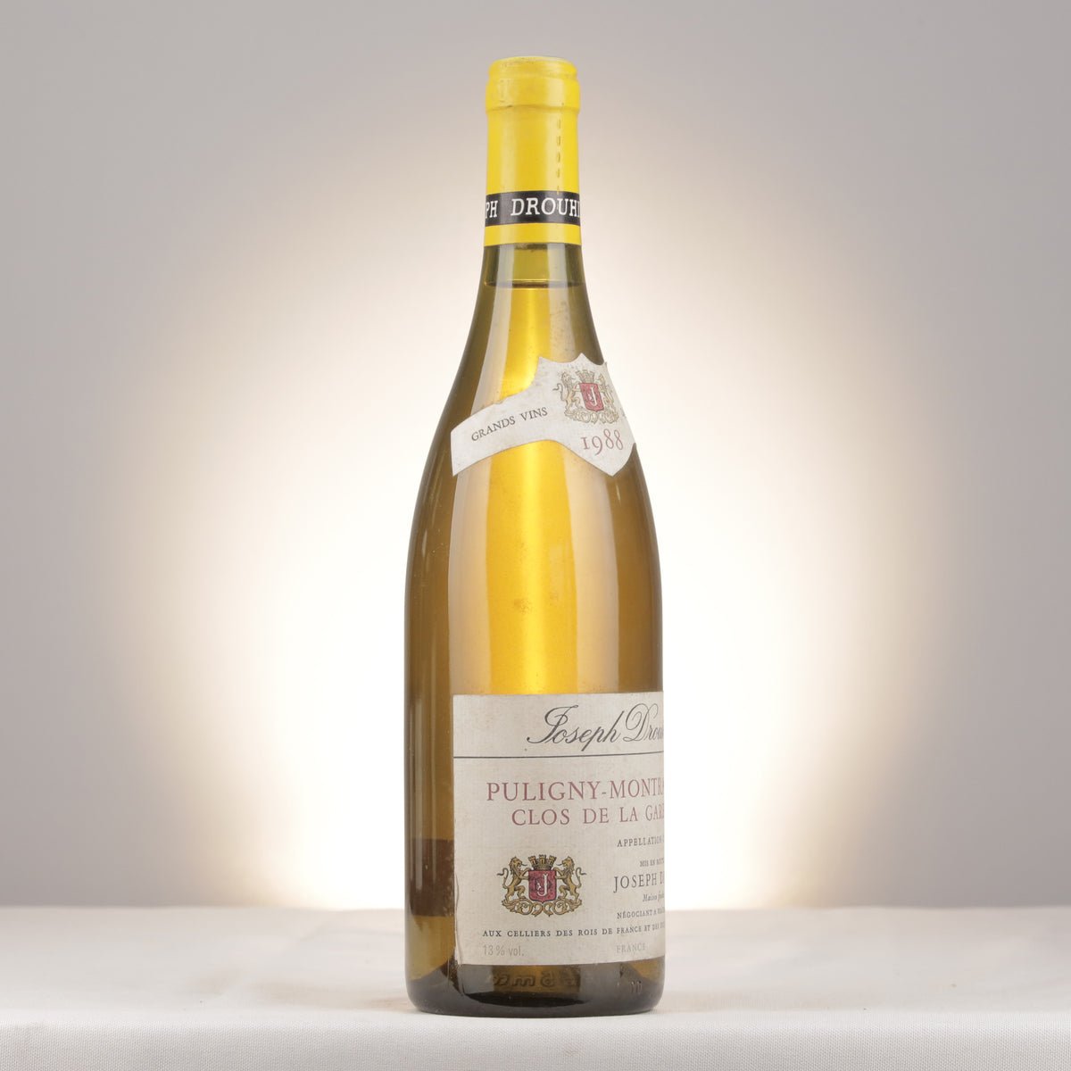Joseph Drouhin Puligny-Montrachet 1er Cru La Garenne 1988 Bottle turned right