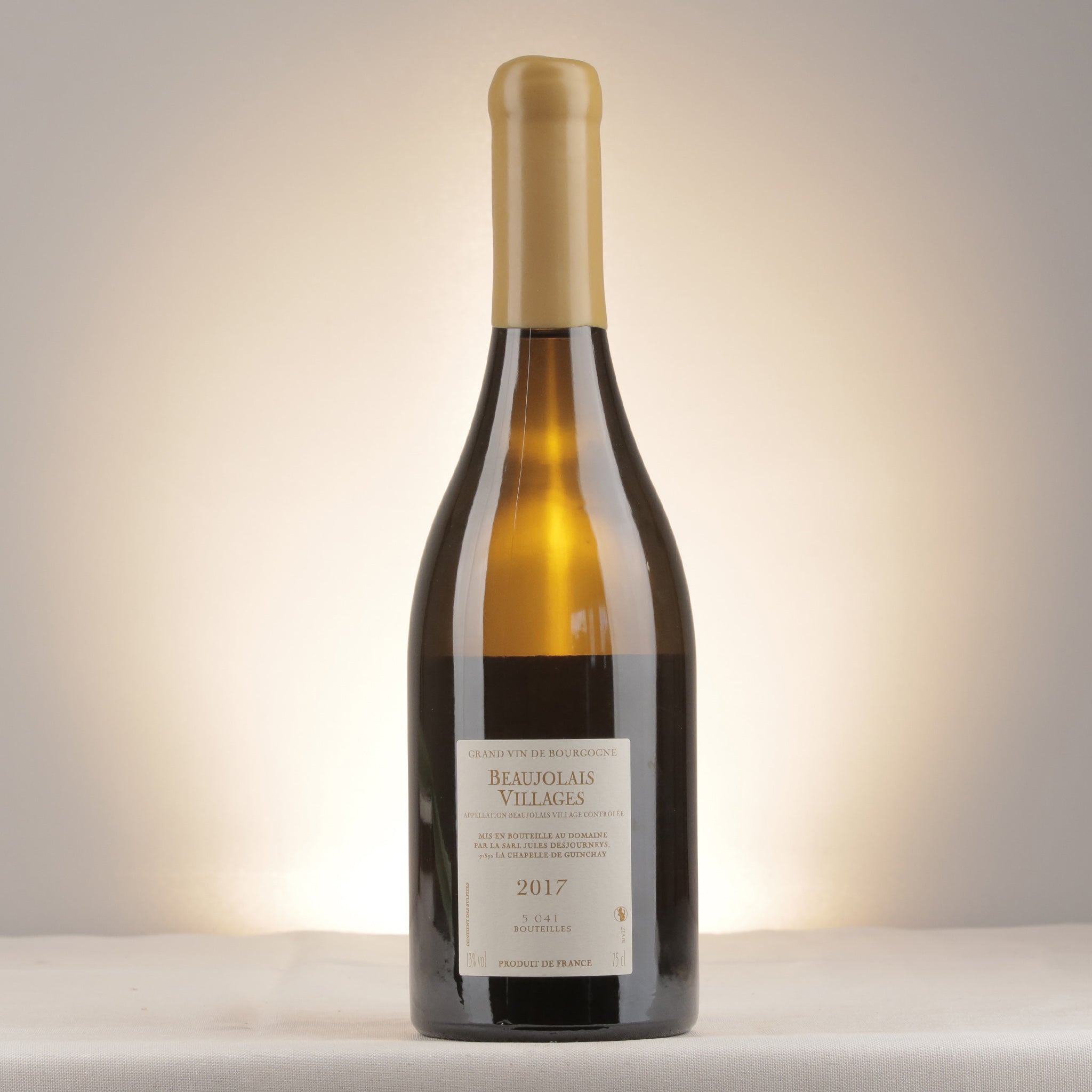 Jules Desjourneys Beaujolais-Villages Blanc 2017 Bottle back