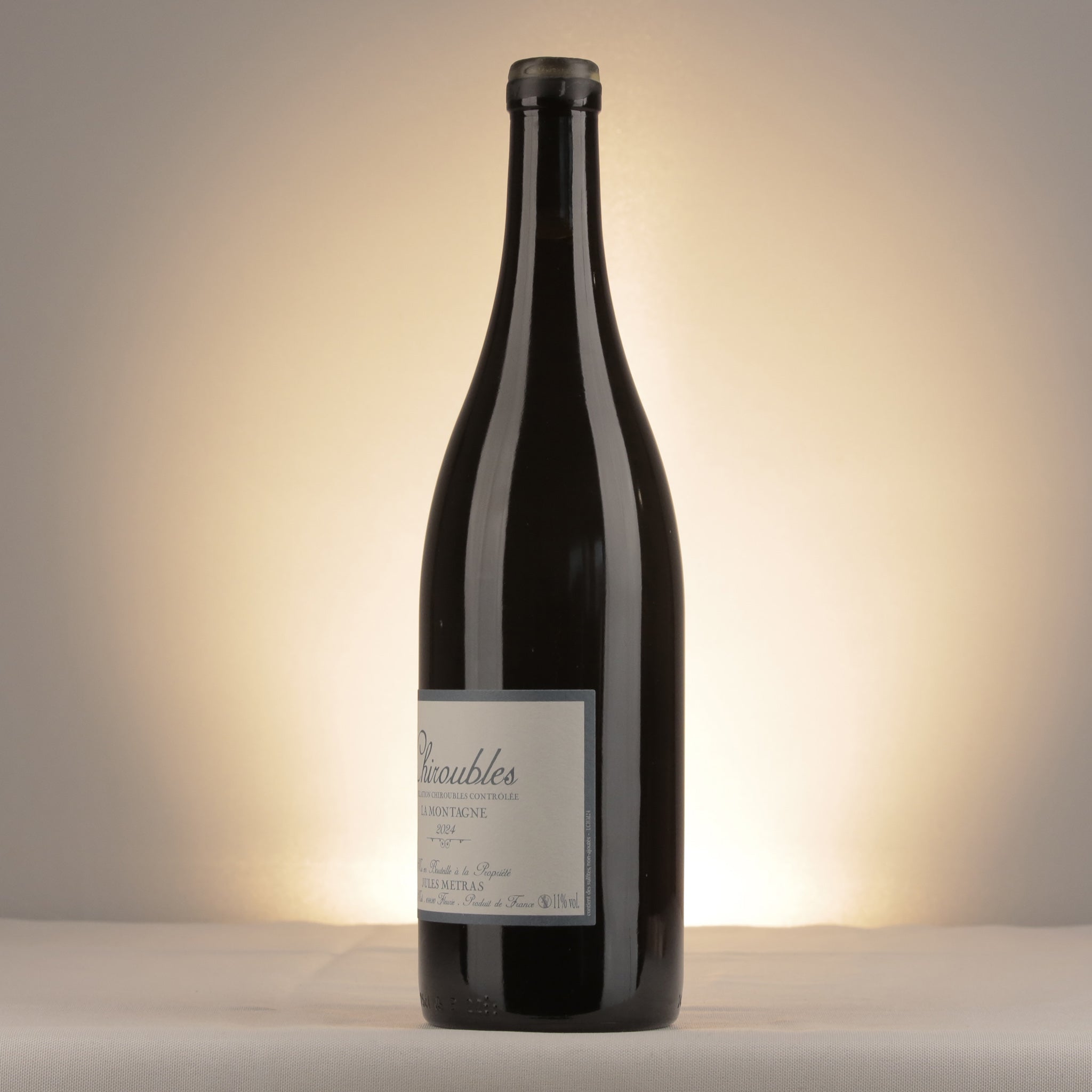 Jules Métras Chiroubles La Montagne 2024 Bottle detail