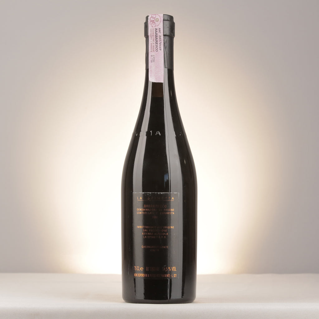 La Spinetta Barbaresco Valeirano Vürsù 1998 Bottle back