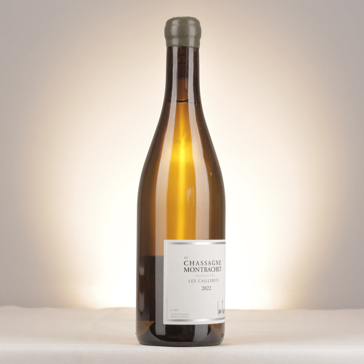 Domaine Lamy-Caillat Chassagne-Montrachet 1er Cru Les Caillerets 2022 Bottle turned right
