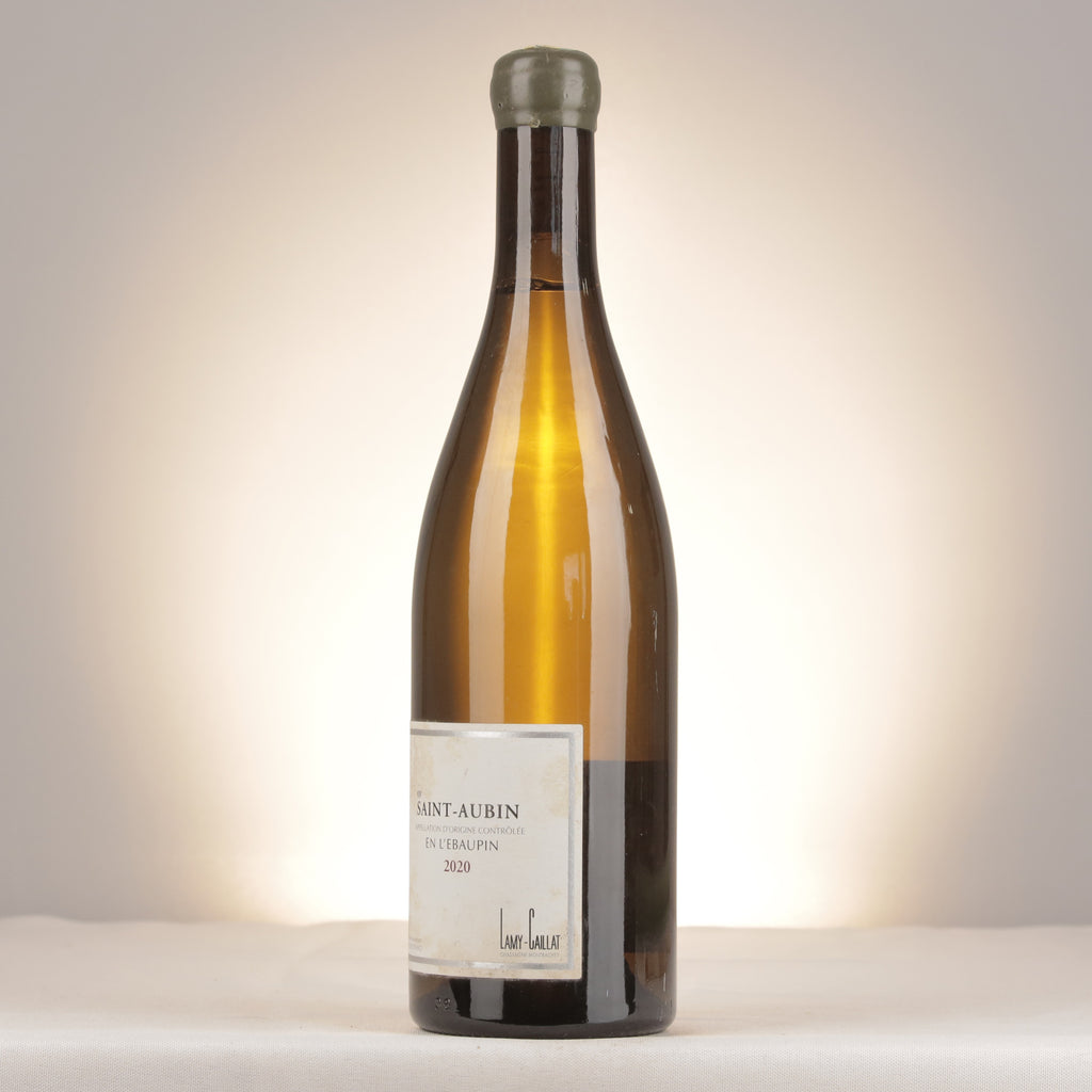 Domaine Lamy-Caillat Saint-Aubin En l'Ebaupin 2020 Bottle turned right