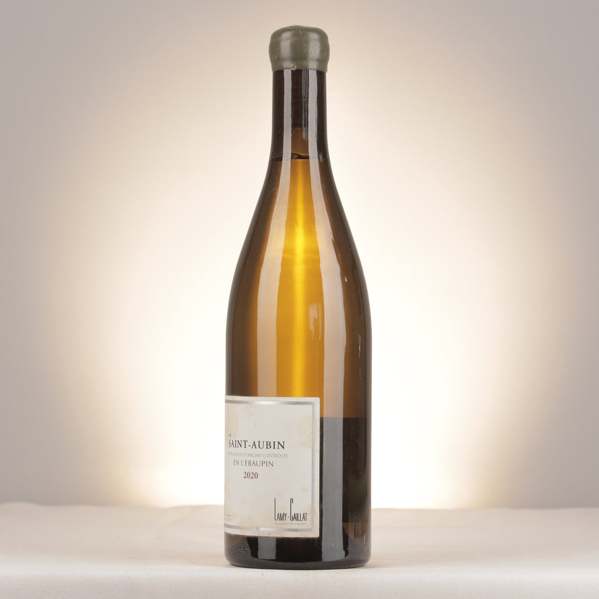 Domaine Lamy-Caillat Saint-Aubin En l'Ebaupin 2020 Bottle turned right