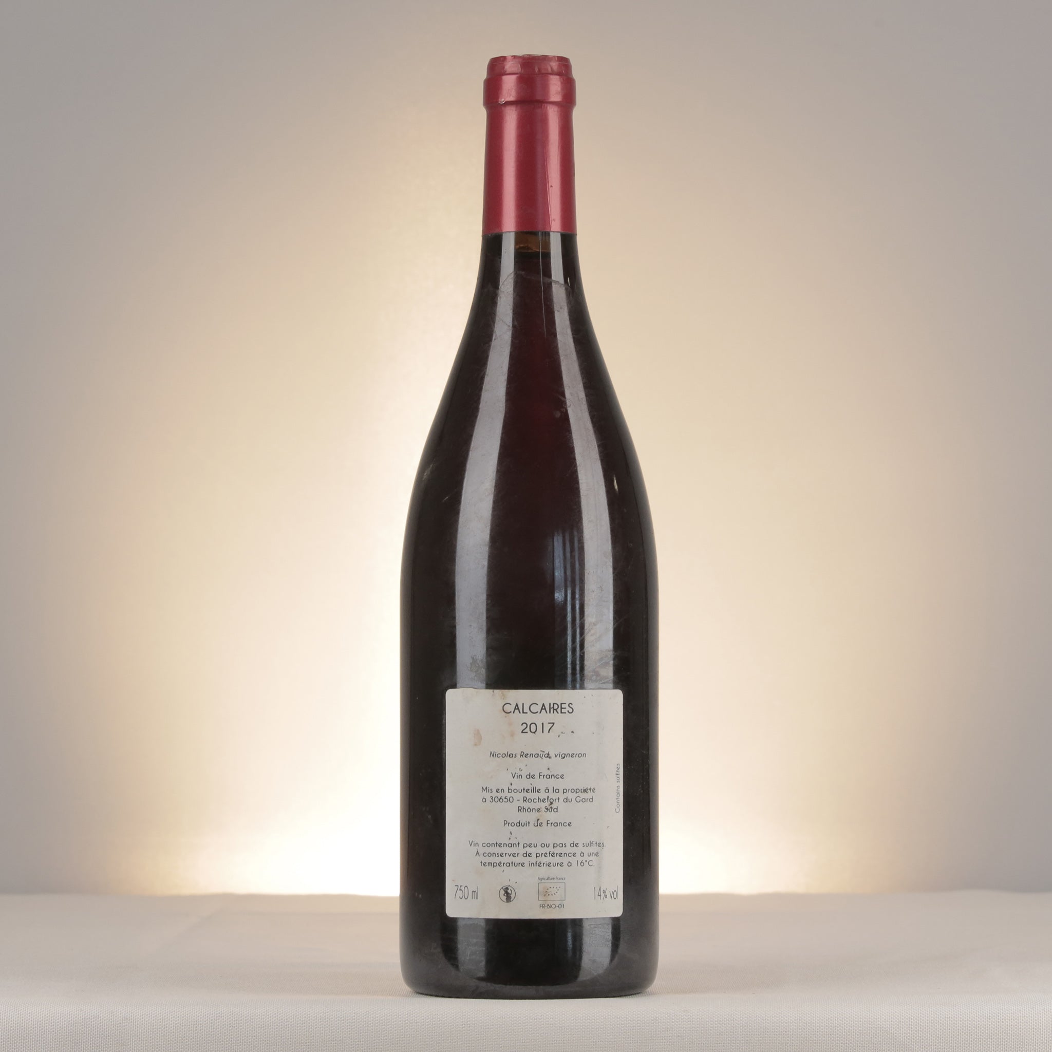 Clos des Grillons Calcaires VdF 2017 Bottle back