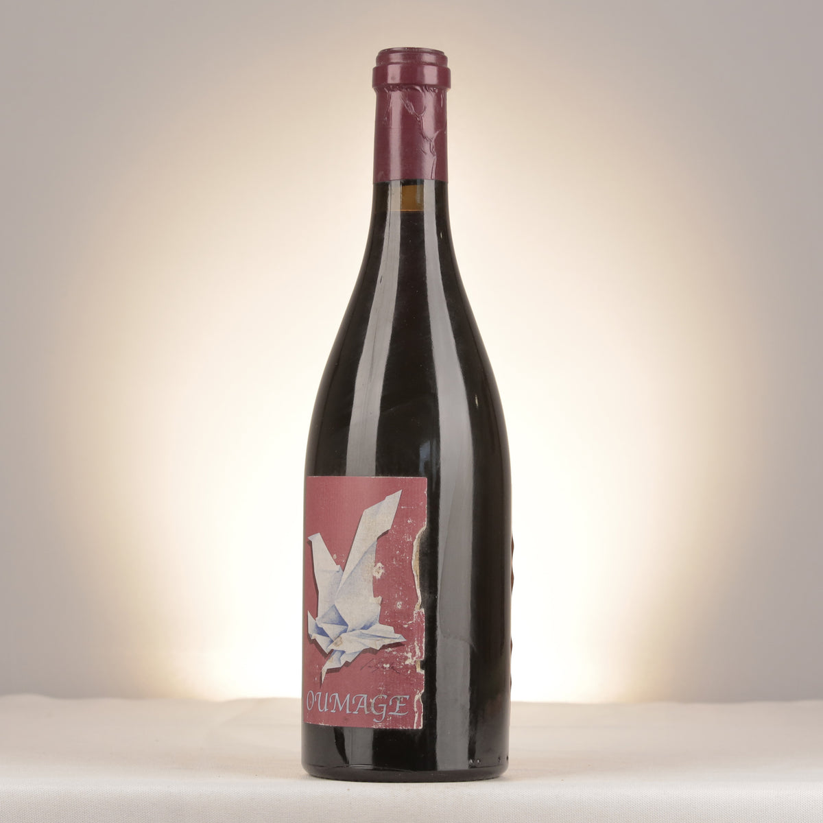 Le Sang des Cailloux Vacqueyras Oumage 2001 Bottle turned left