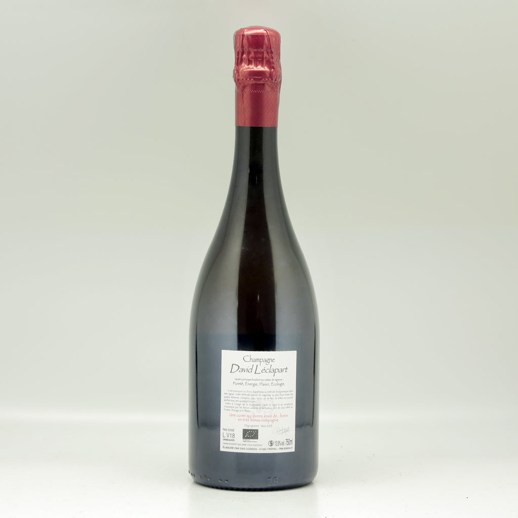 David Léclapart L'Aphrodisiaque Extra Brut Blanc de Blancs 1er Cru 2018 Champagne Bottle