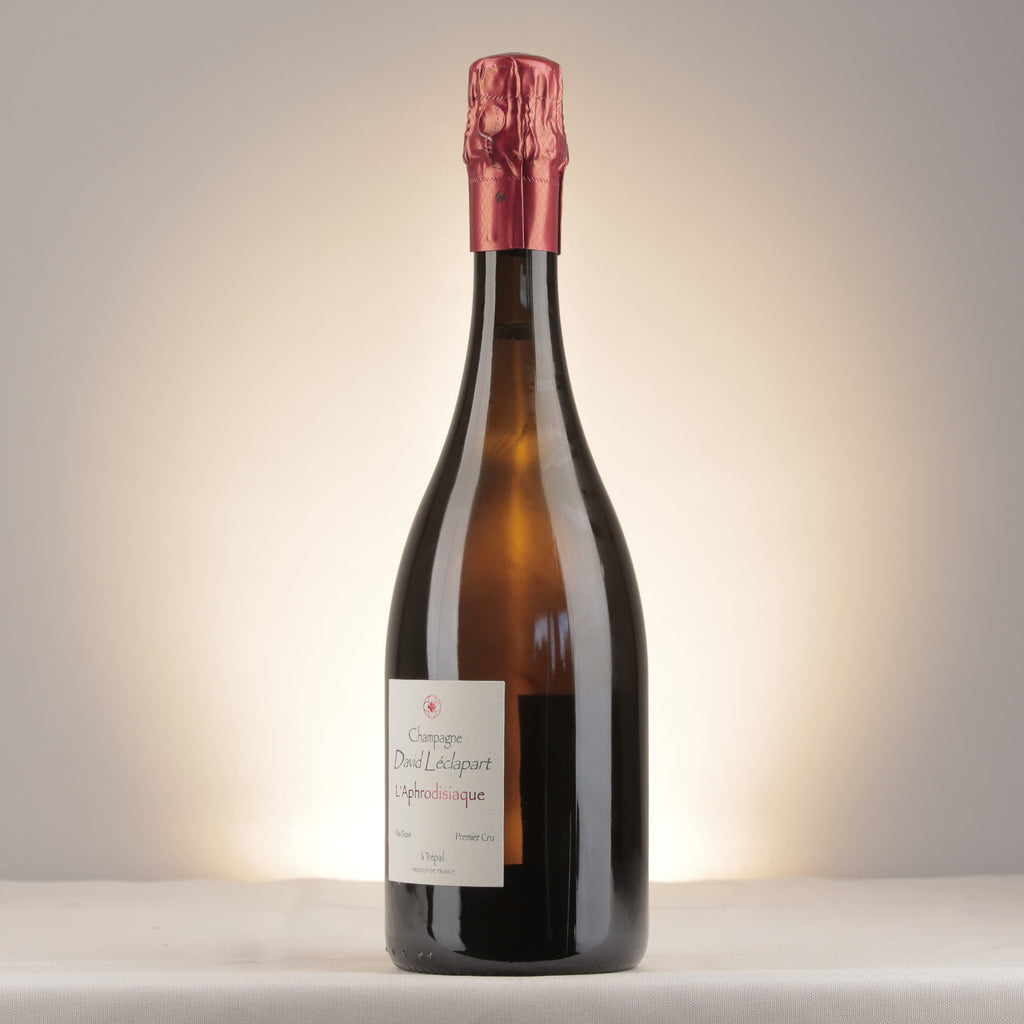David Léclapart L'Aphrodisiaque Pas dosé 1er Cru 2018 Bottle detail