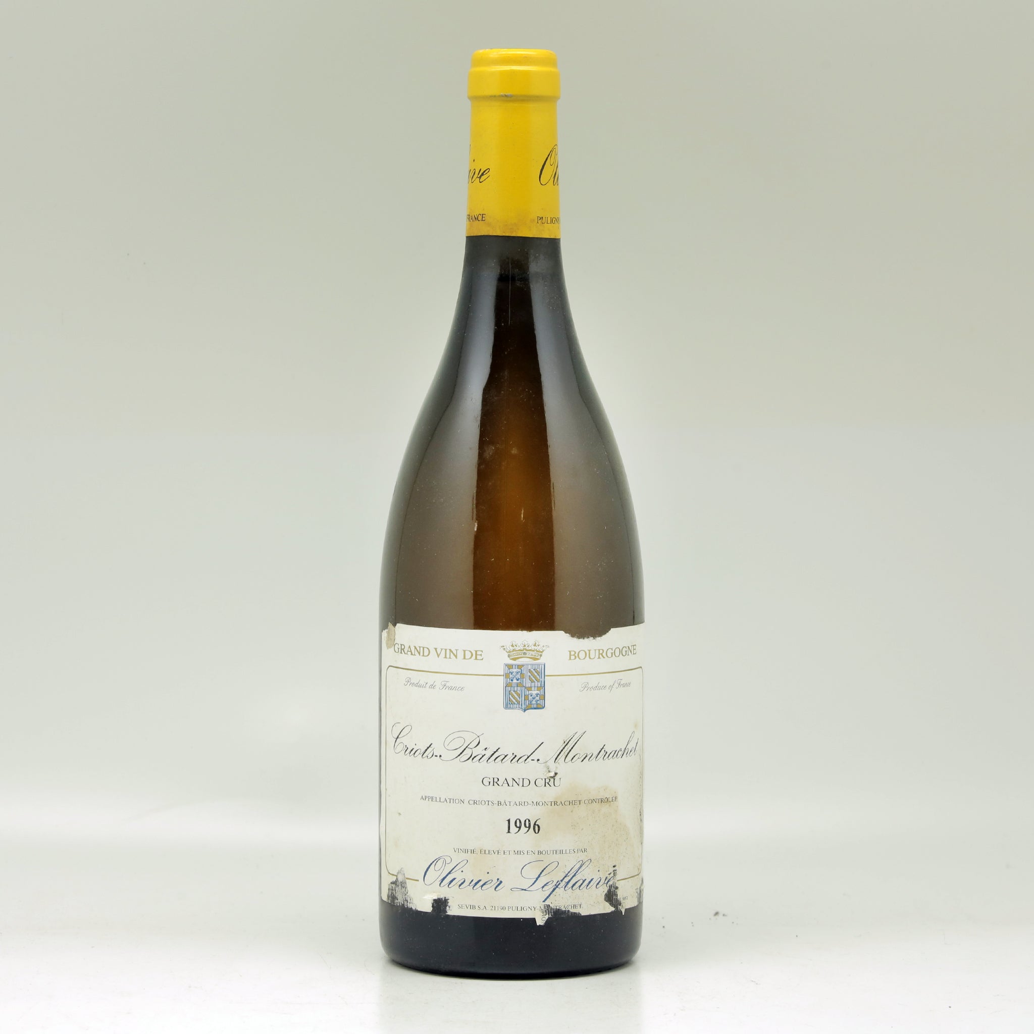 Domaine Olivier Leflaive Criots-Bâtard-Montrachet Grand Cru 1996 White wine Bottle