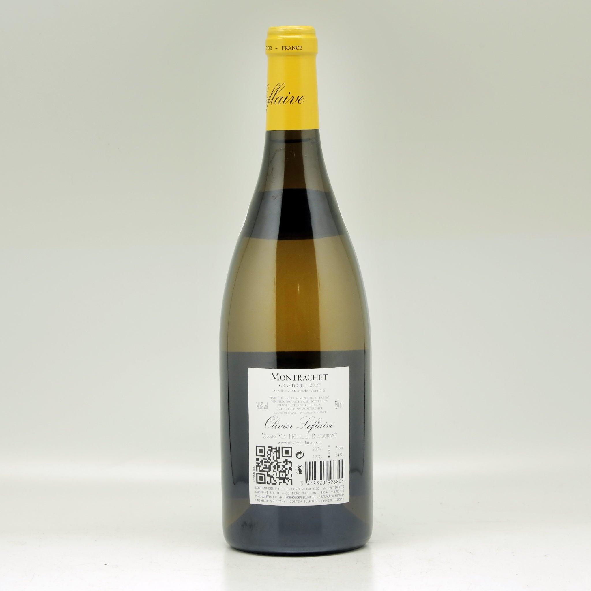 Domaine Olivier Leflaive Montrachet Grand Cru 2019 White wine Bottle