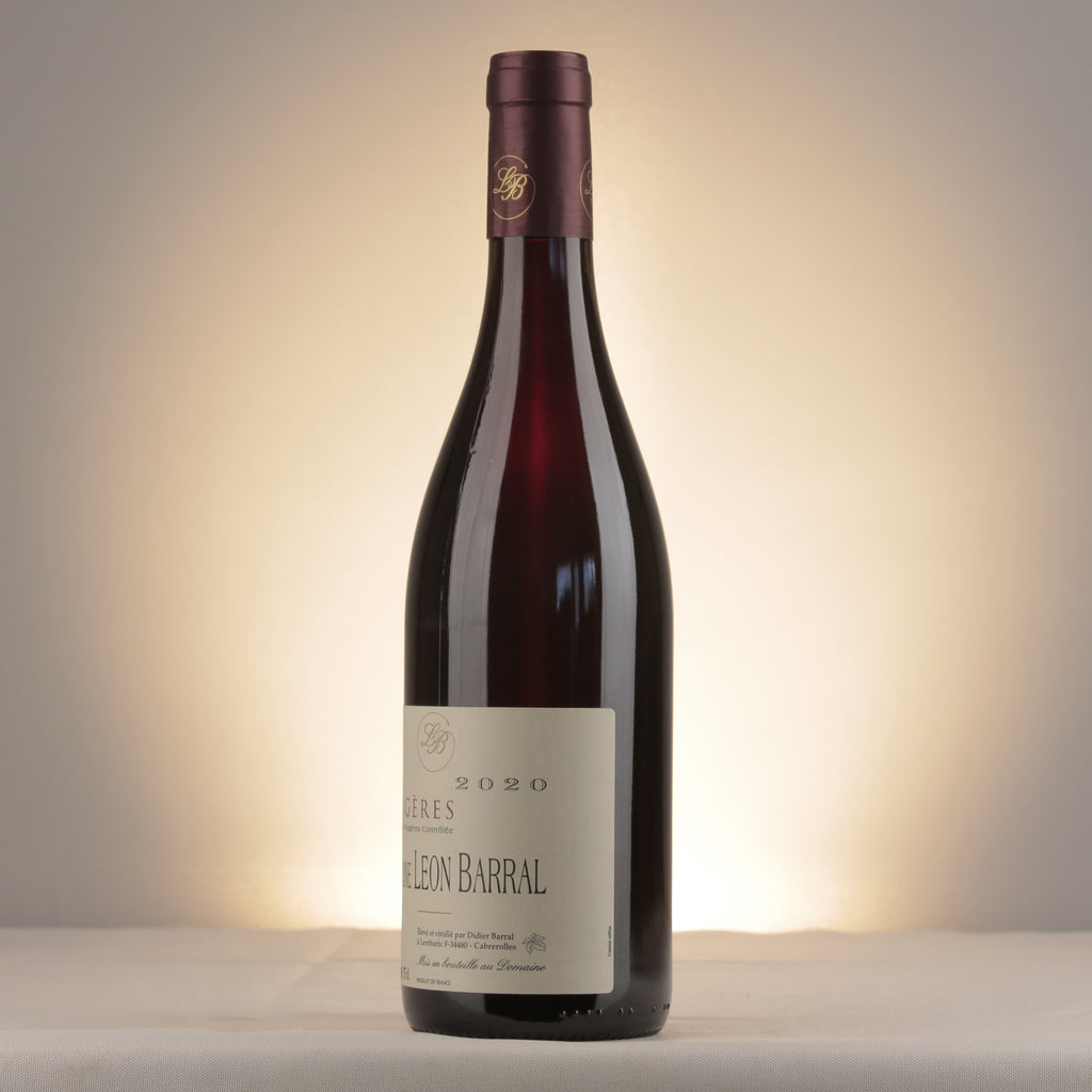 Domaine Léon Barral Rouge Faugères 2020 Bottle detail