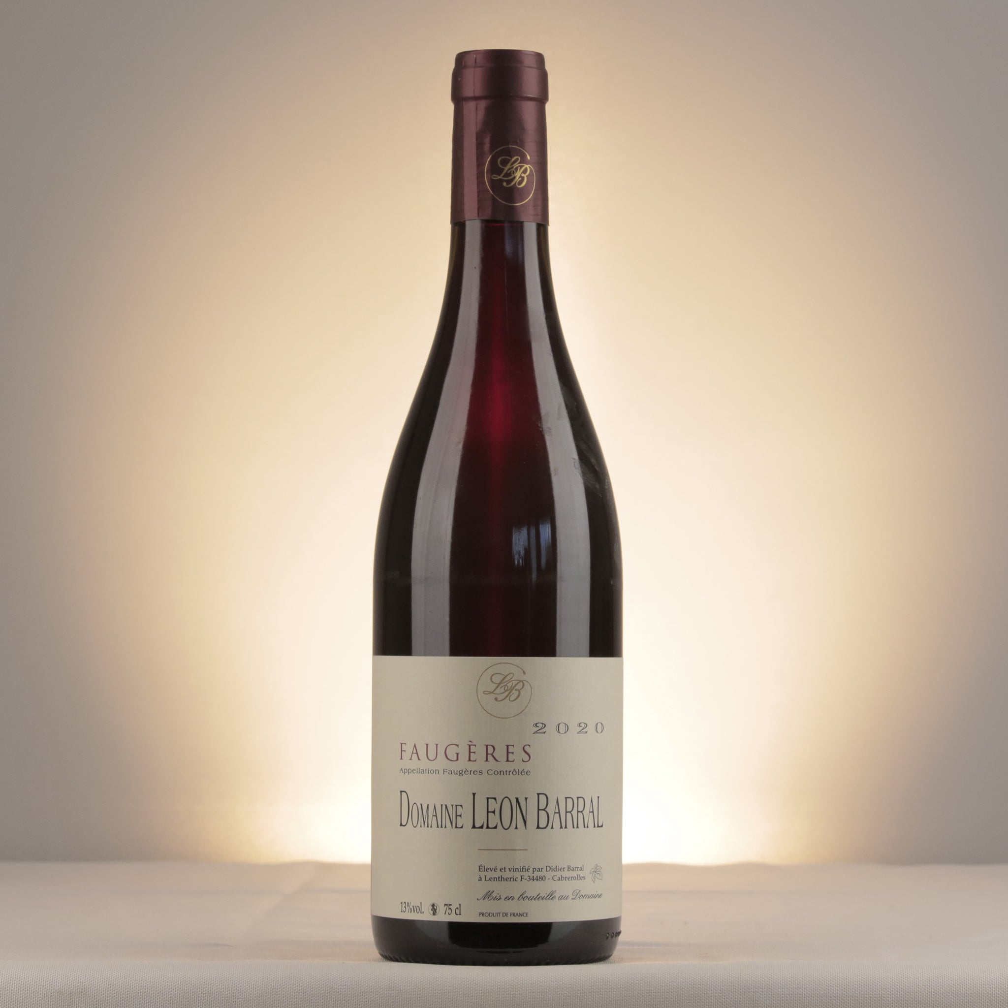 Domaine Léon Barral Rouge Faugères 2020 Bottle front