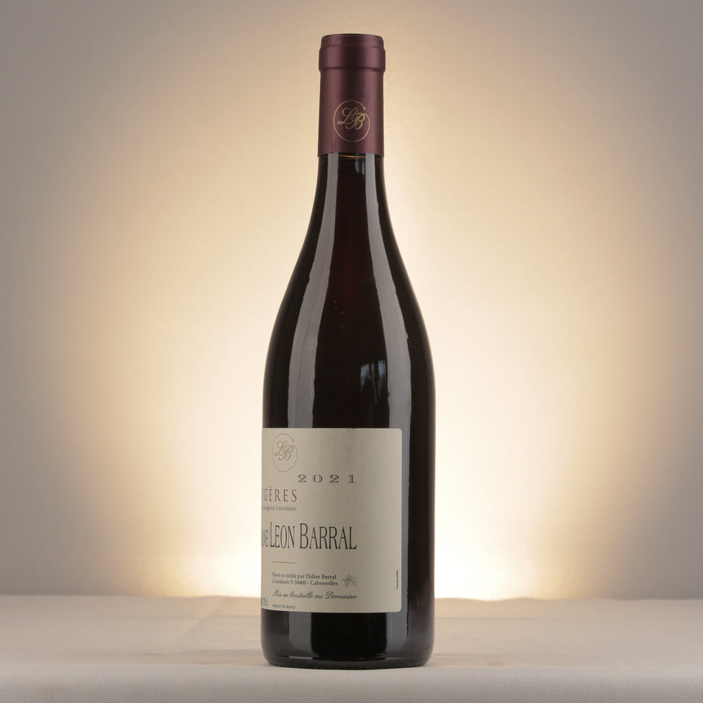 Domaine Léon Barral Rouge Faugères 2021 Bottle detail