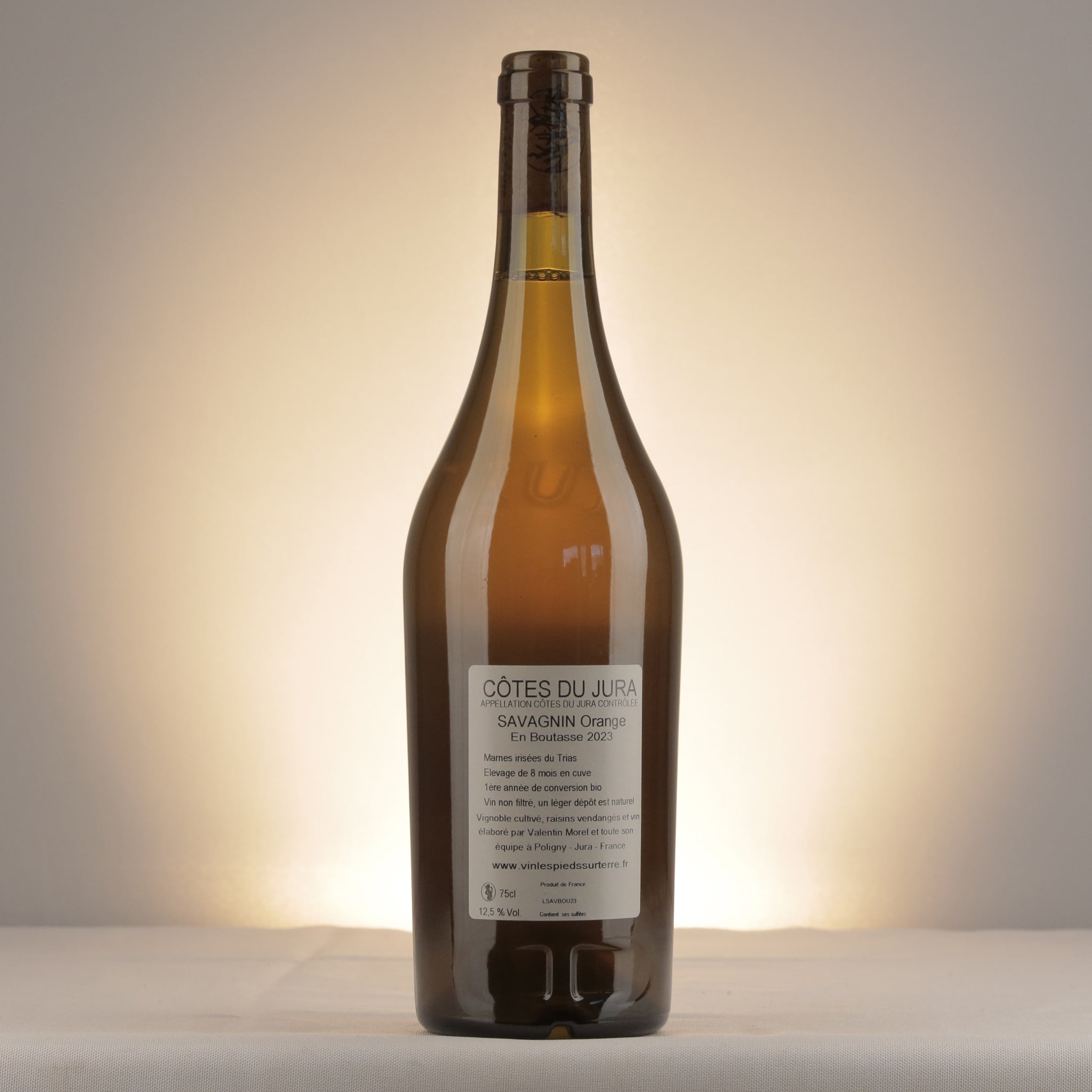 Les Pieds sur Terre Côtes du Jura Savagnin En Boutasse 2023 Bottle back