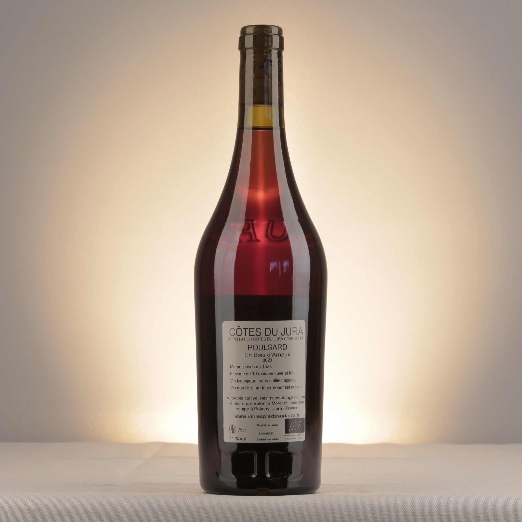 Les Pieds sur Terre Valentin Morel Les Pieds sur Terre En Bois d'Arnaux Poulsard 2023 Bottle back