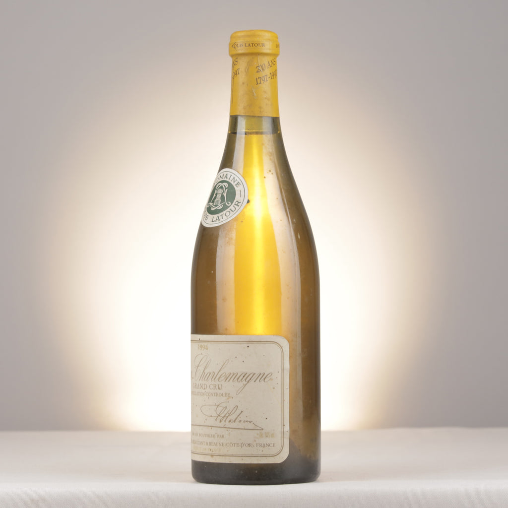 Louis Latour Corton-Charlemagne Grand Cru 1994 Bottle turned left