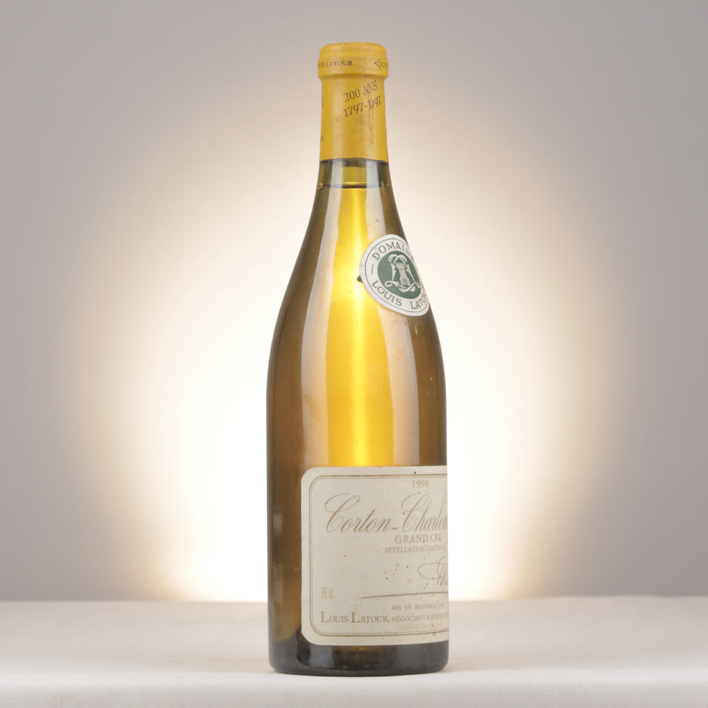 Louis Latour Corton-Charlemagne Grand Cru 1994 Bottle turned right