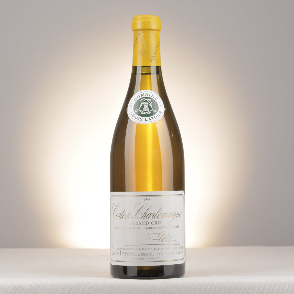 Louis Latour Corton-Charlemagne Grand Cru 1998 Bottle front