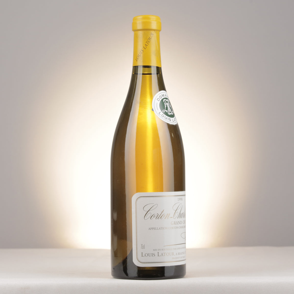 Louis Latour Corton-Charlemagne Grand Cru 1998 Bottle turned right