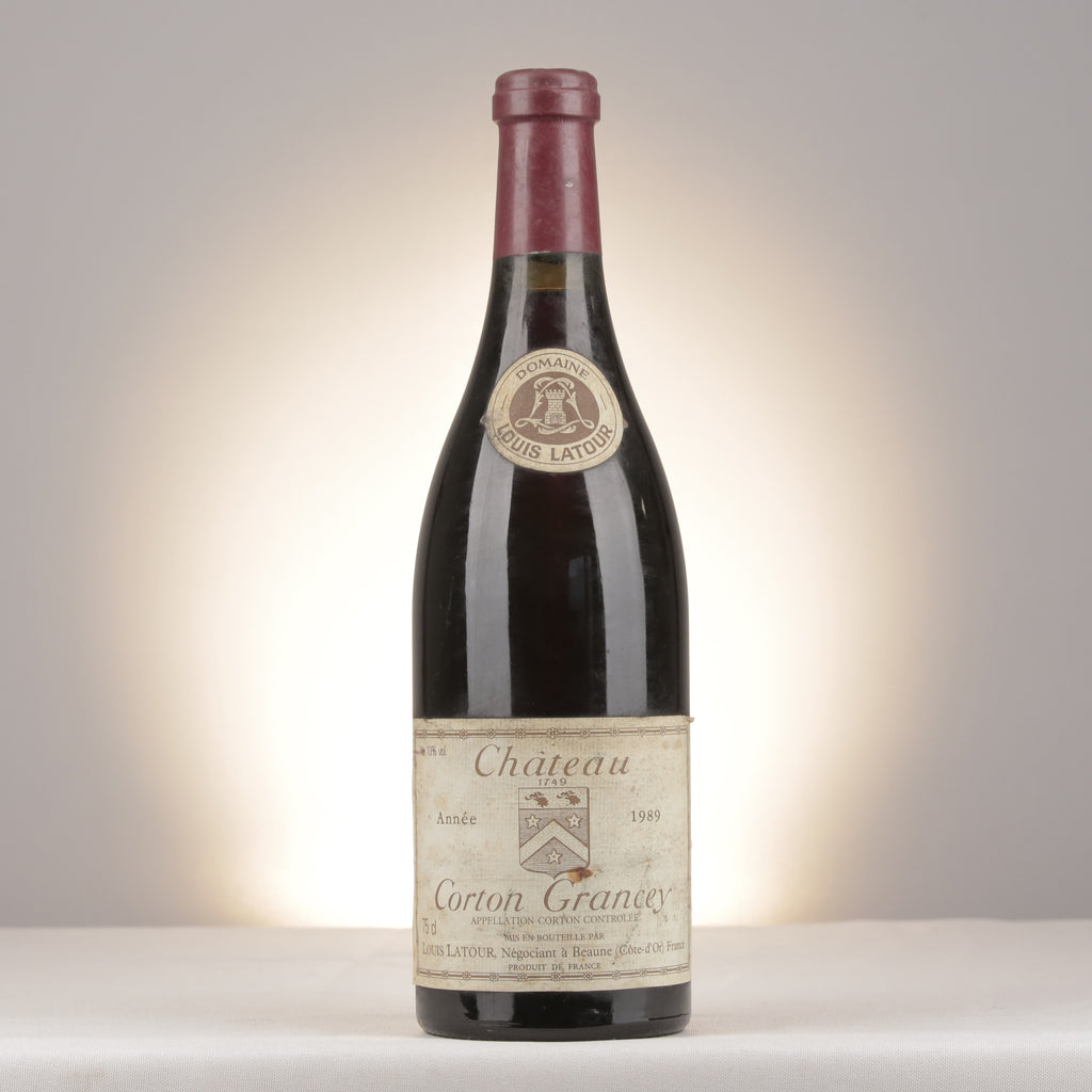 Louis Latour Corton Grand Cru Château Corton Grancey 1989 Bottle front