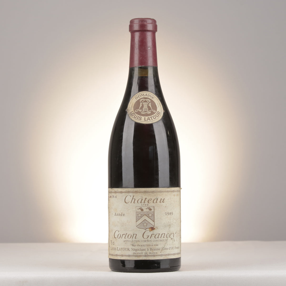 Louis Latour Corton Grand Cru Château Corton Grancey 1989 Bottle front