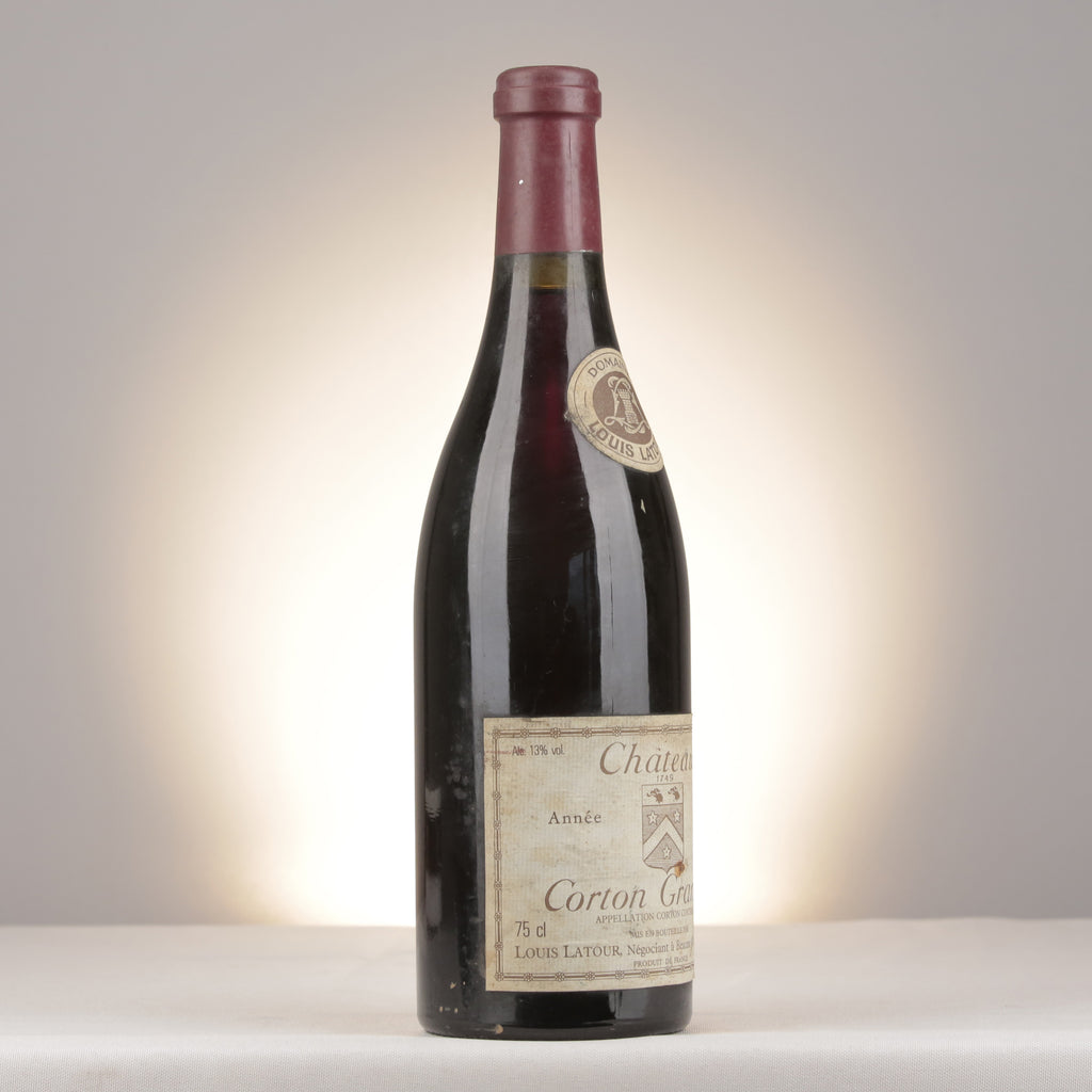 Louis Latour Corton Grand Cru Château Corton Grancey 1989 Bottle turned right