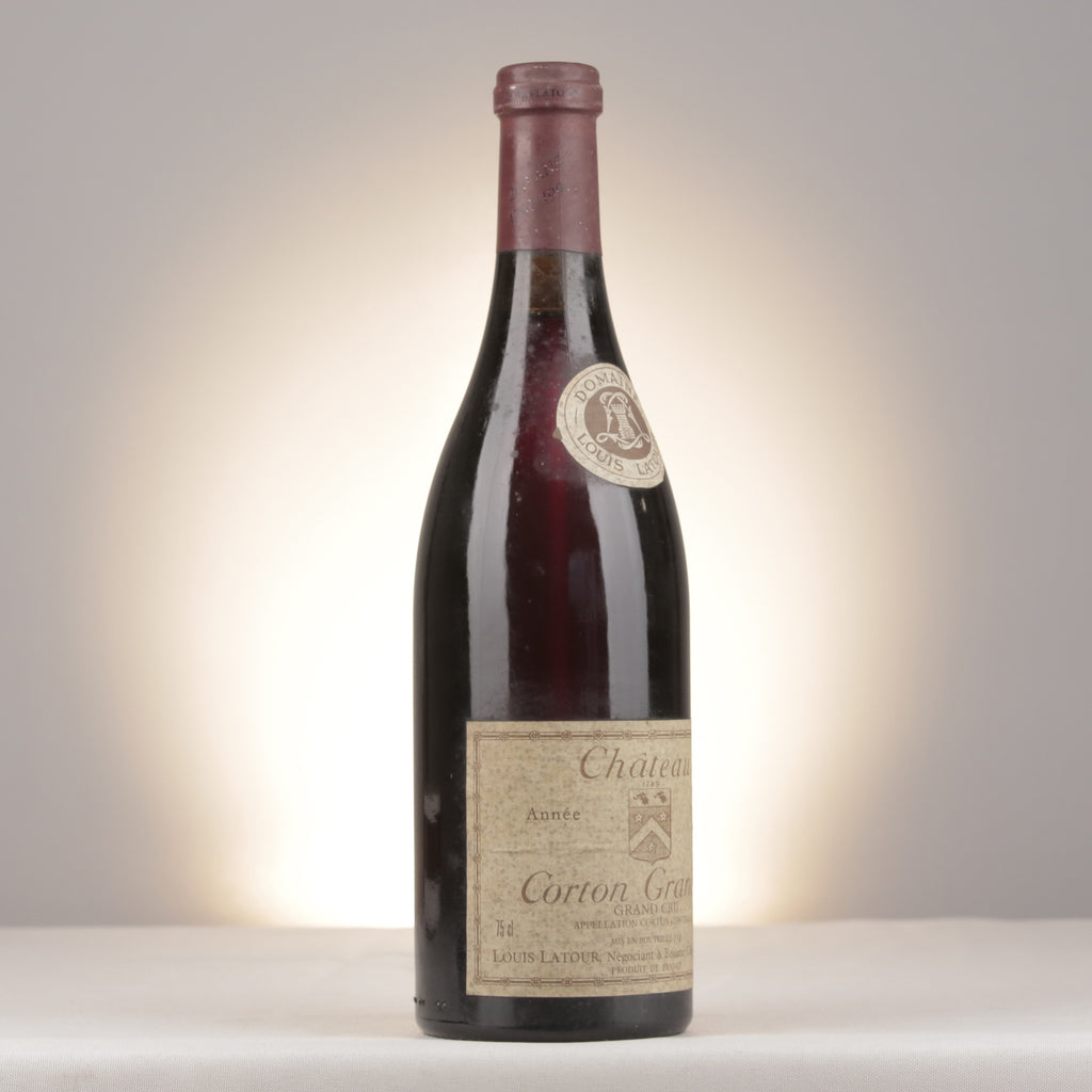 Louis Latour Corton Grand Cru Château Corton Grancey 1992 Bottle turned right