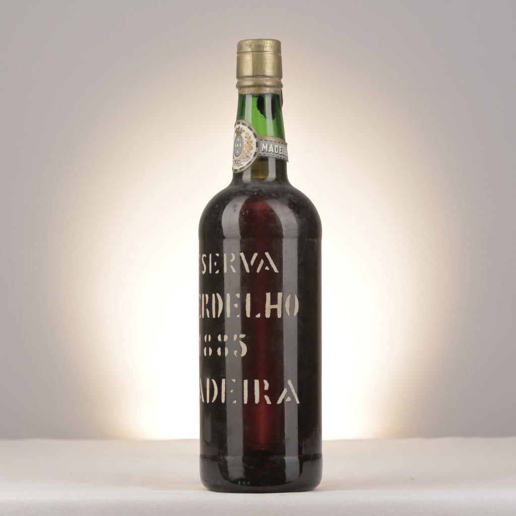 D'Oliveiras Verdelho Madeira 1885 Bottle turned left